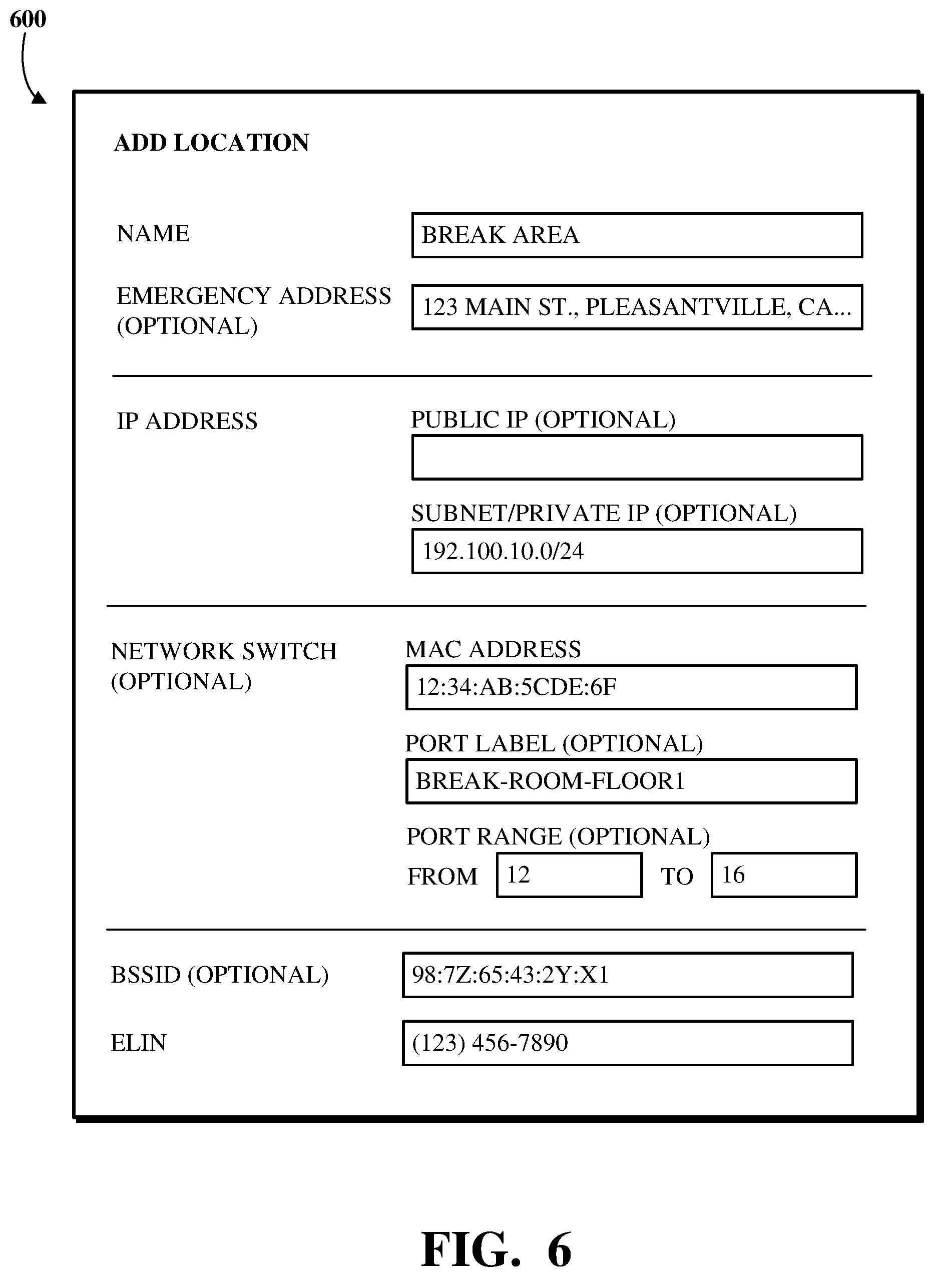 Patent US11785439 Figure 6 – Integrated emergency event detection and mapping using individualized device location registrations