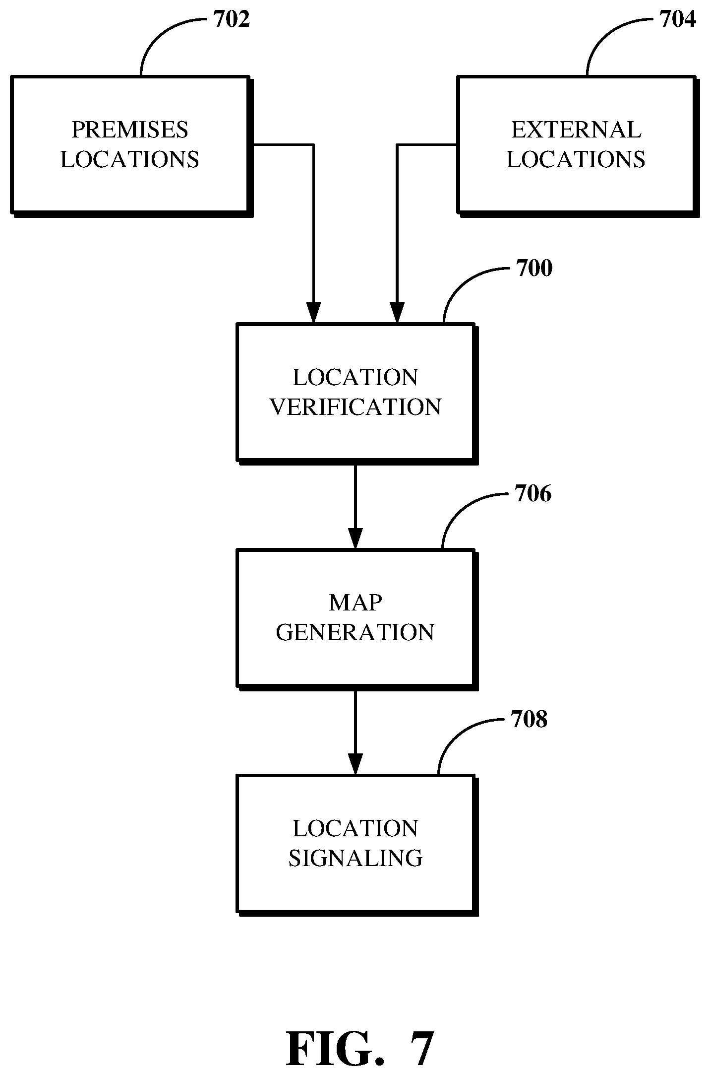 Patent US11785439 Figure 7 – Integrated emergency event detection and mapping using individualized device location registrations