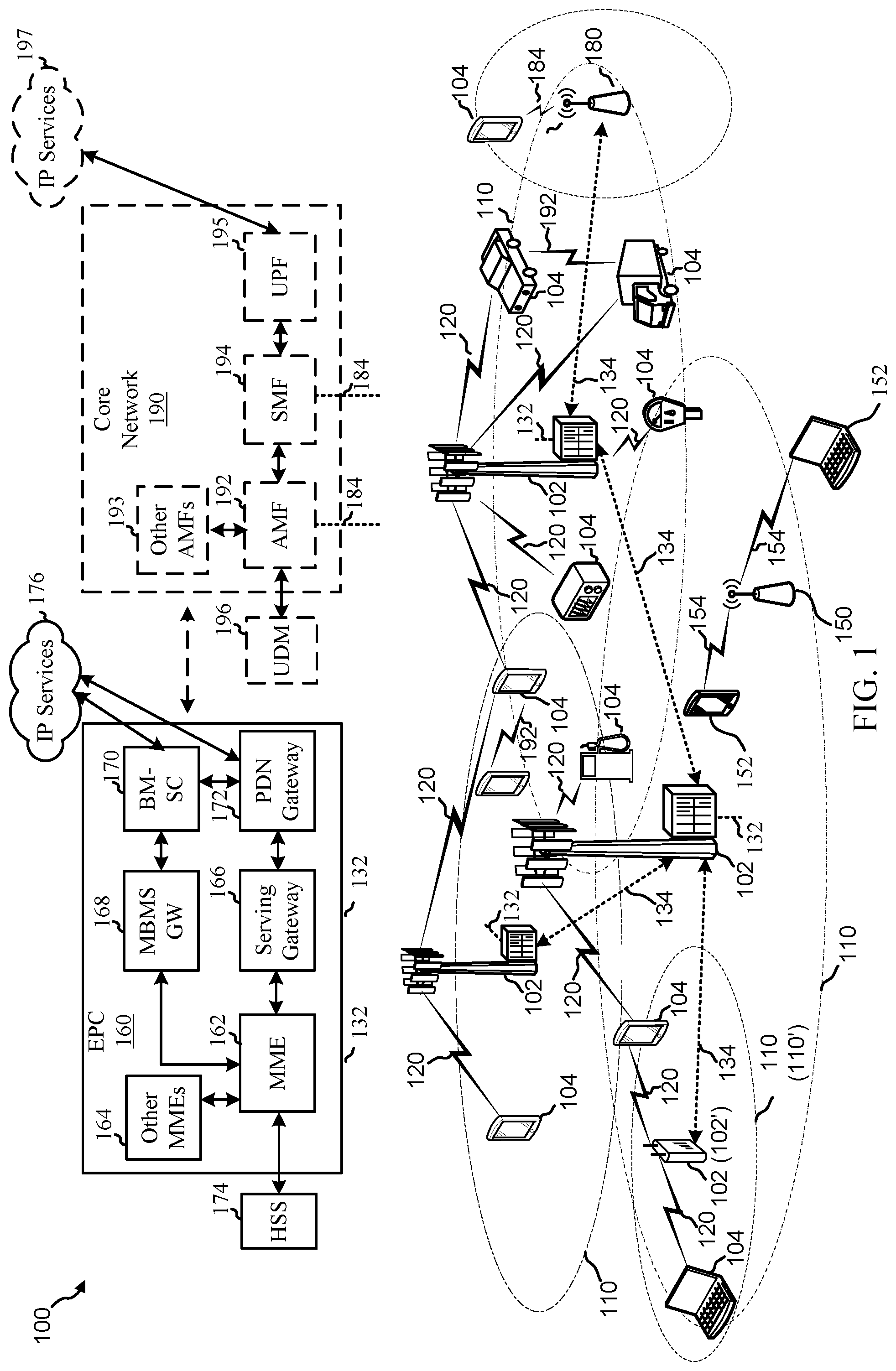 Patent US11785446 Figure 1 – End-to-end rate adaptation using ran assisted rate adaptation
