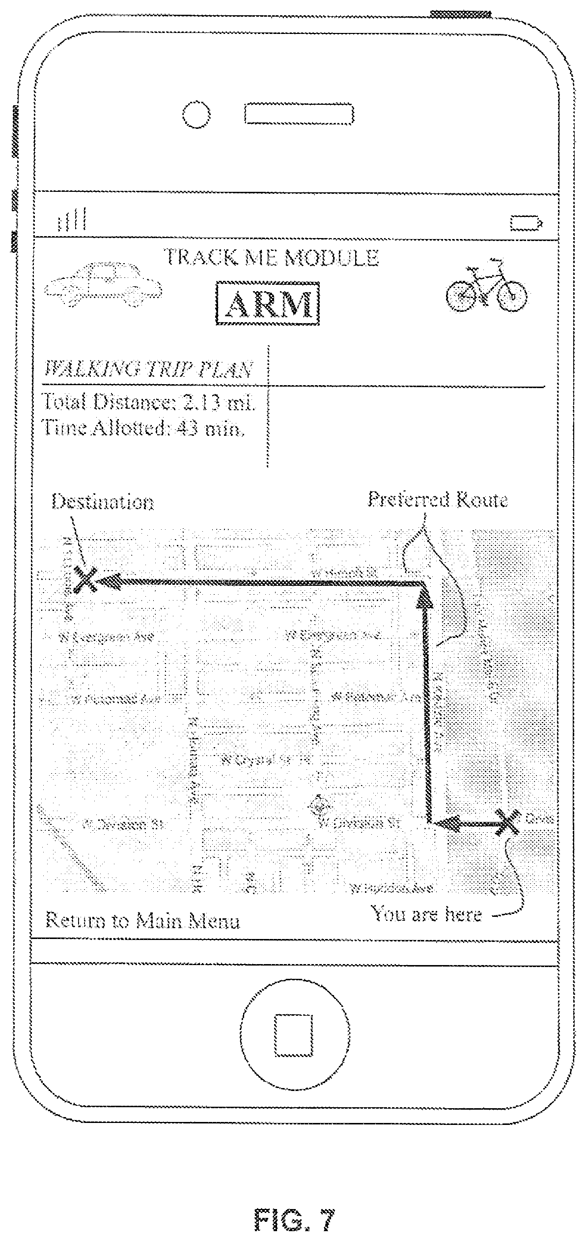Patent US11785458 Figure 7 – Security and public safety application for a mobile device