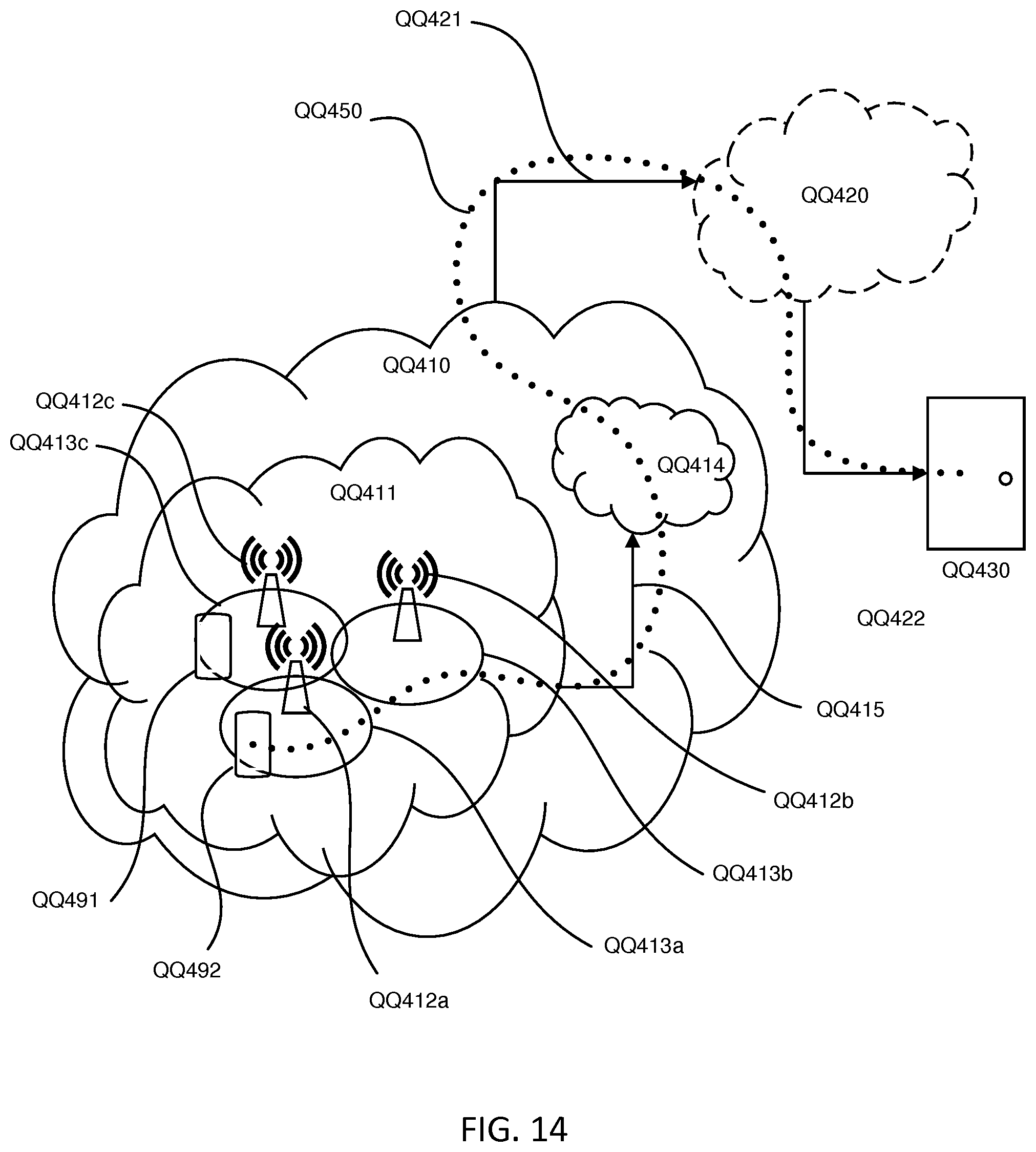 Patent US11785495 Figure 13 – Sidelink quality of service flow management in wireless communications systems and related methods and apparatuses