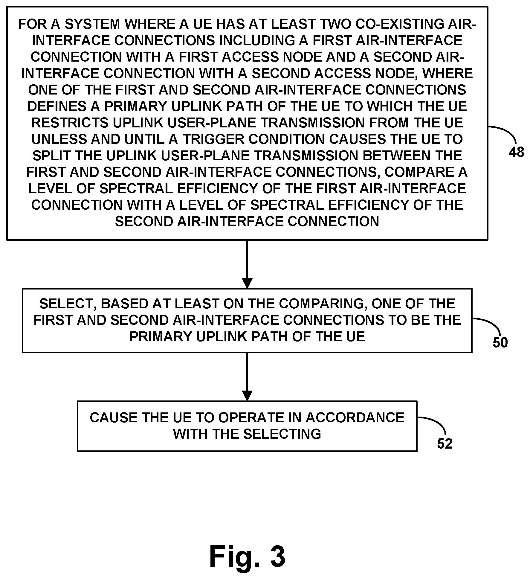 Patent US11785504 Figure 3 – Use of per-connection insertion loss as basis for dynamic control of air-interface communication with dual-connected device