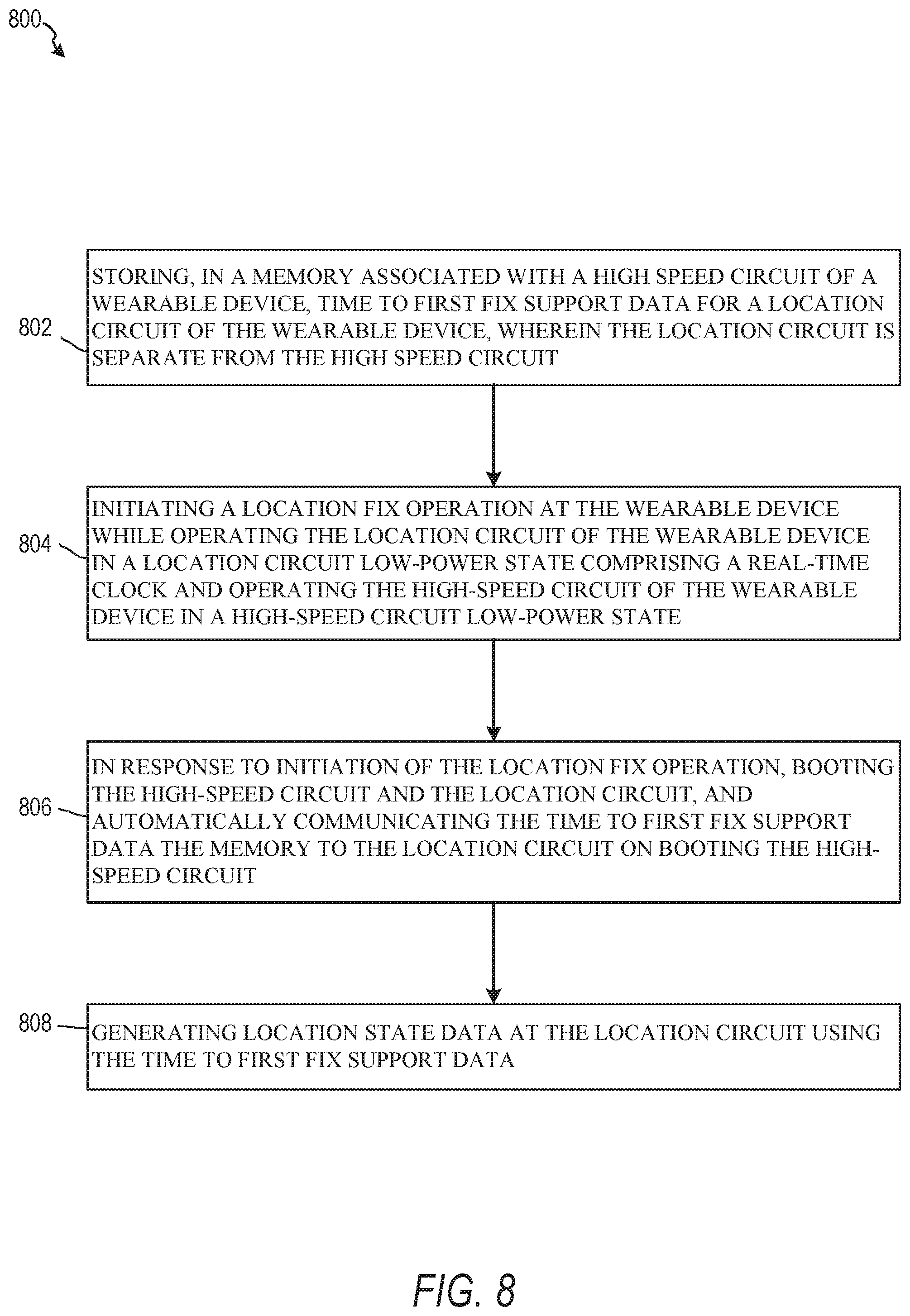Patent US11785549 Figure 8 – Wearable device location systems