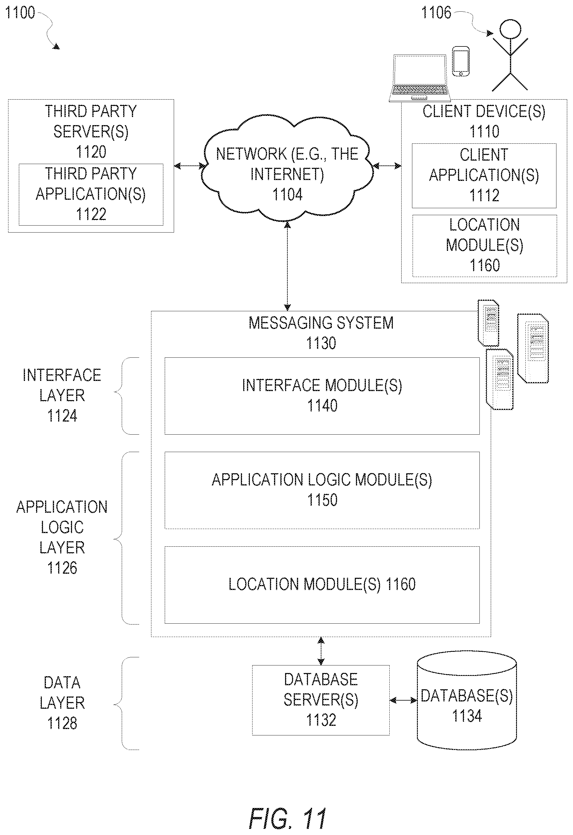 Patent US11785549 Figure 11 – Wearable device location systems