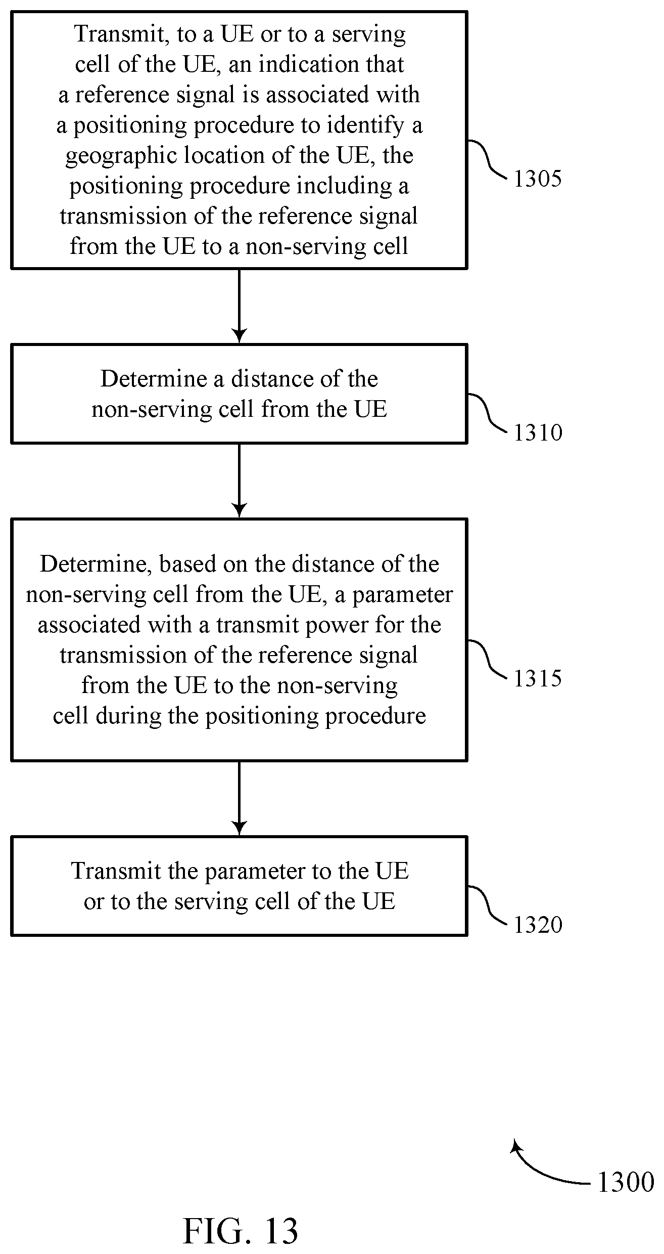 Patent US11785553 Figure 13 – Transmit power control for positioning using non-serving cells