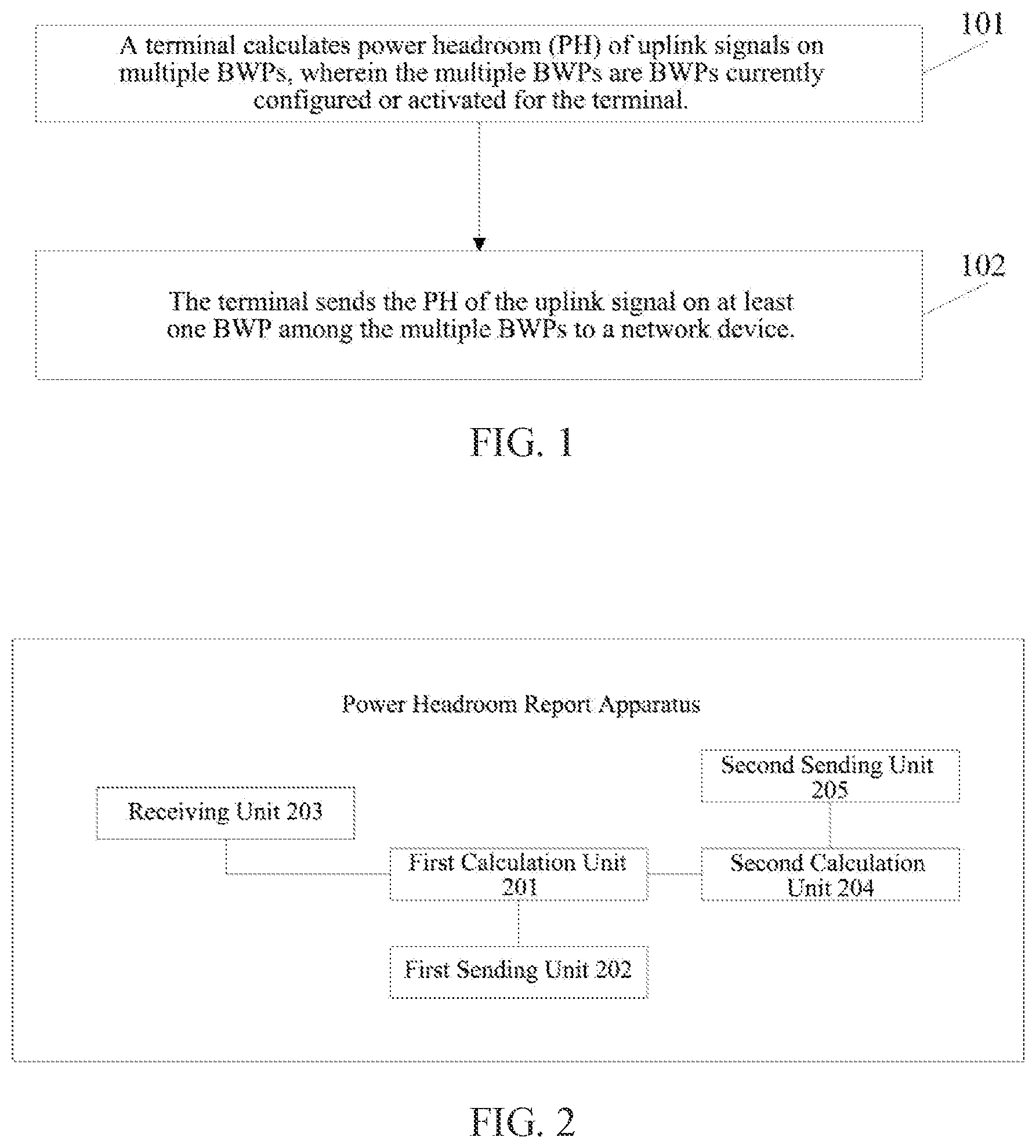 Patent US11785558 — Power headroom report method and apparatus, and computer storage medium — Figure 1