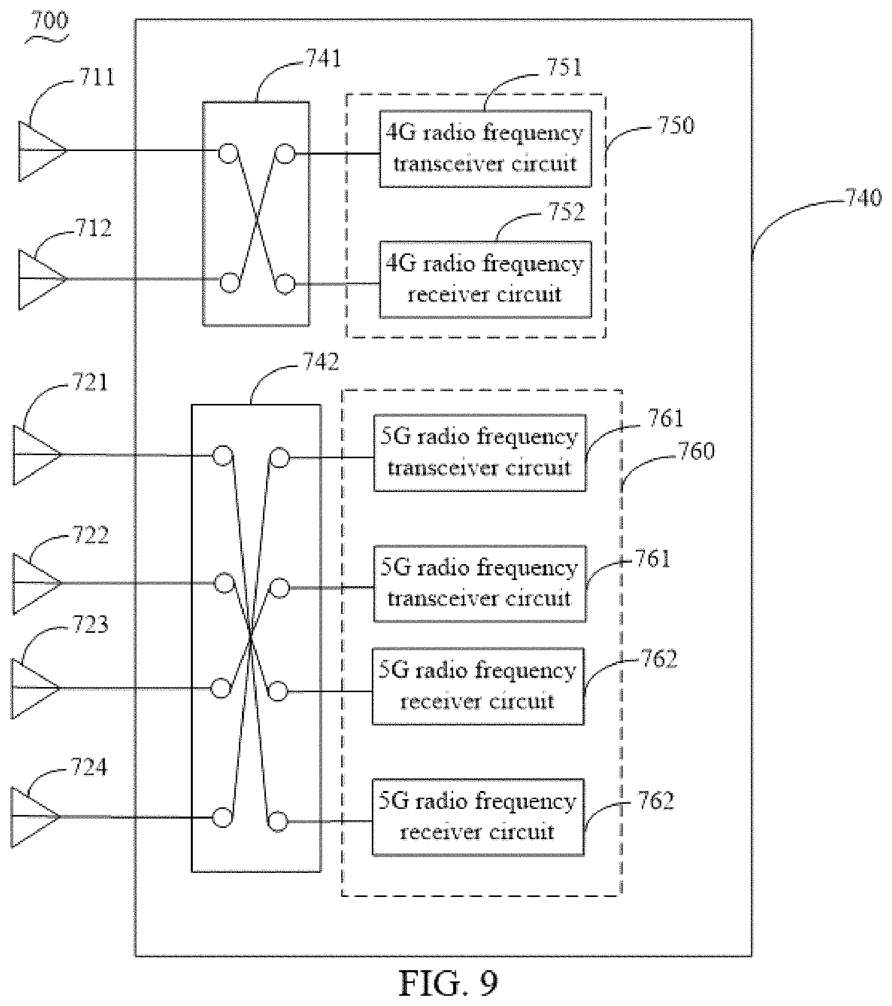 Patent US11785559 Figure 9 – Antenna control method and system and electronic device