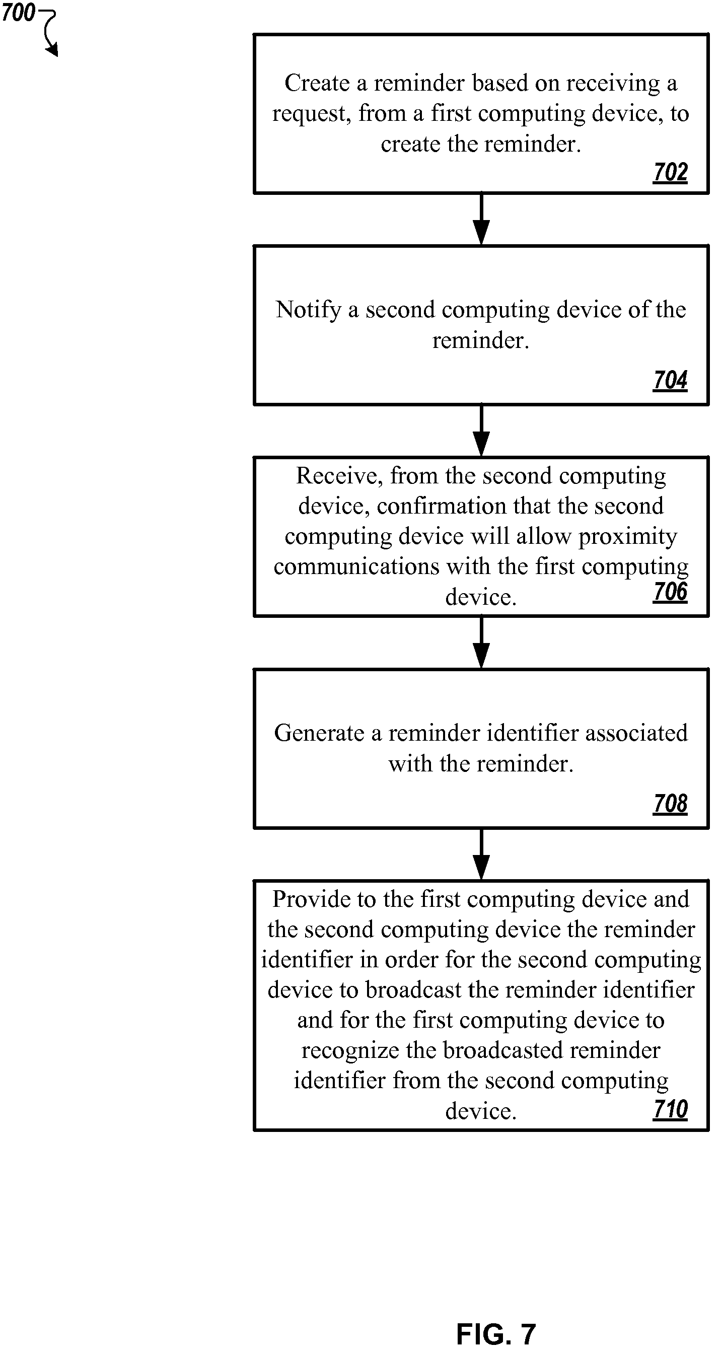Patent US11785572 Figure 9 – Reminders based on device proximity using Bluetooth LE