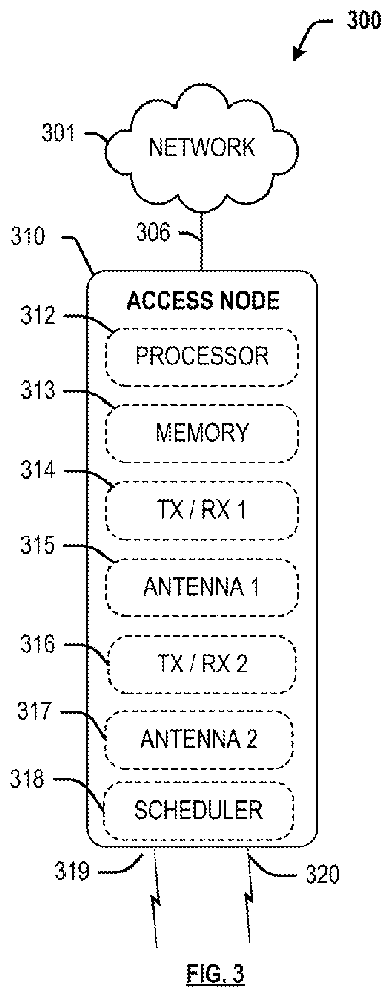 Patent US11785588 Figure 3 – Managing wireless device frequency band assignment