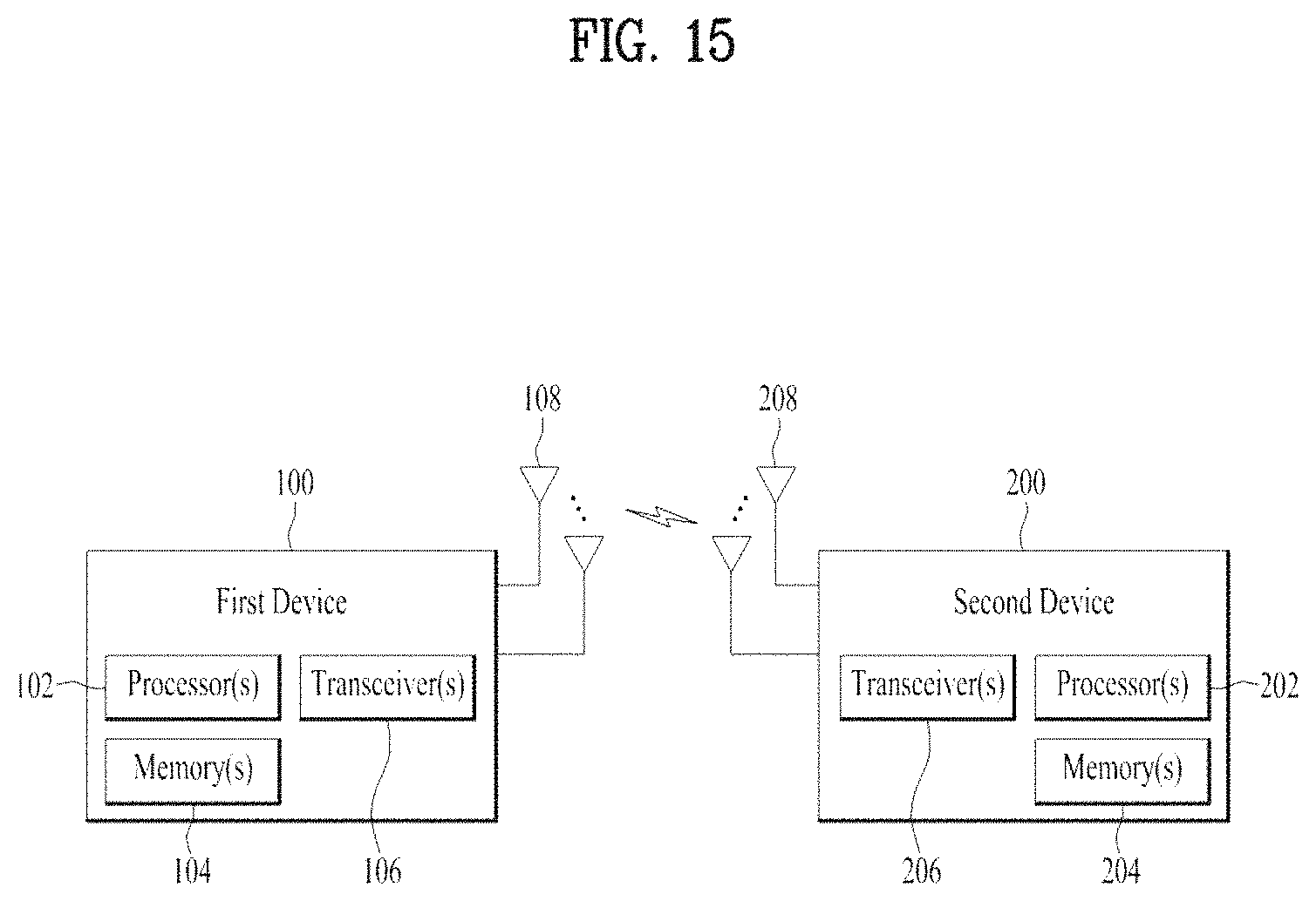 Patent US11785639 Figure 15 – Method and apparatus for transmitting and receiving signal in wireless communication system