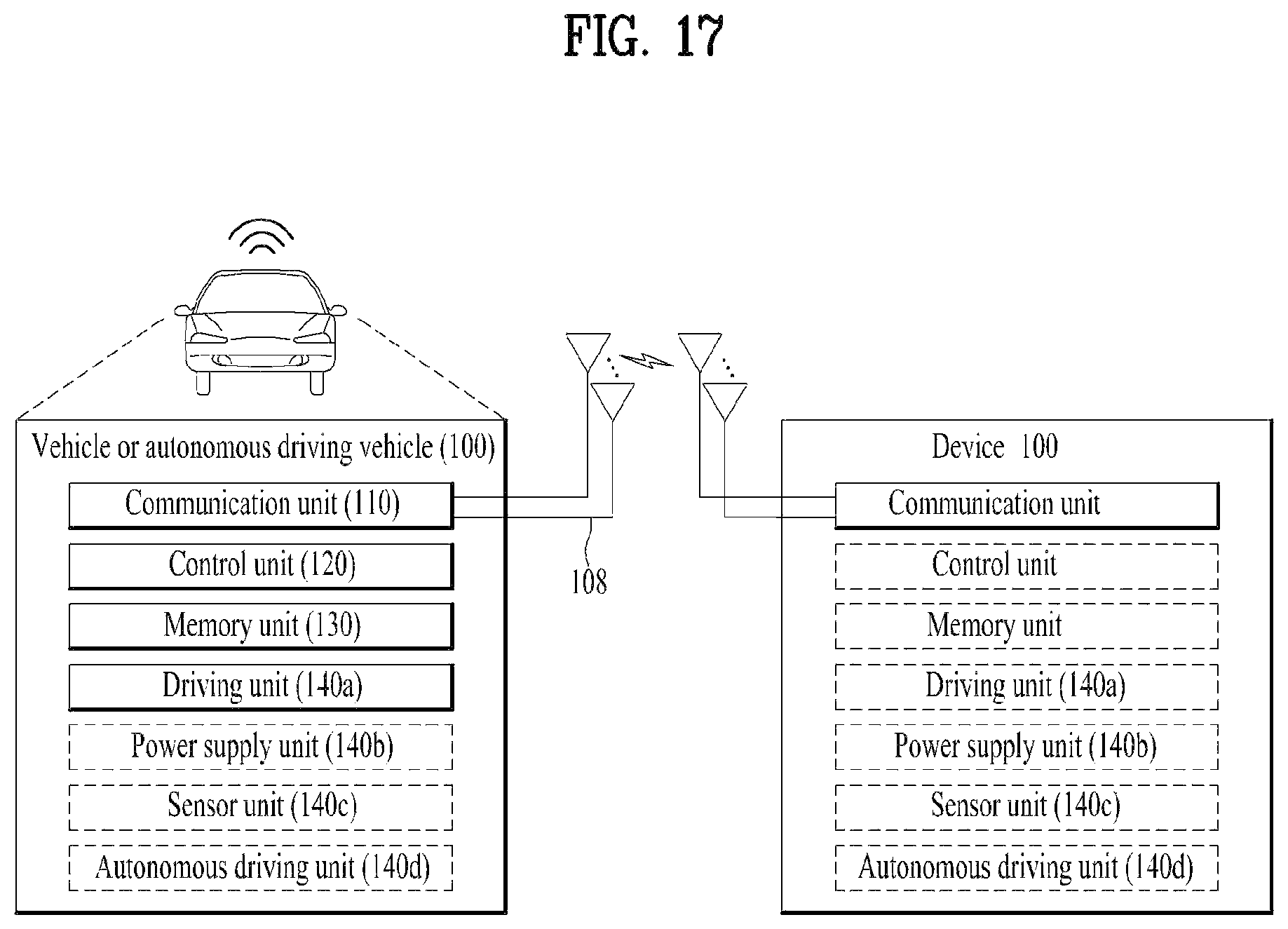 Patent US11785639 Figure 17 – Method and apparatus for transmitting and receiving signal in wireless communication system