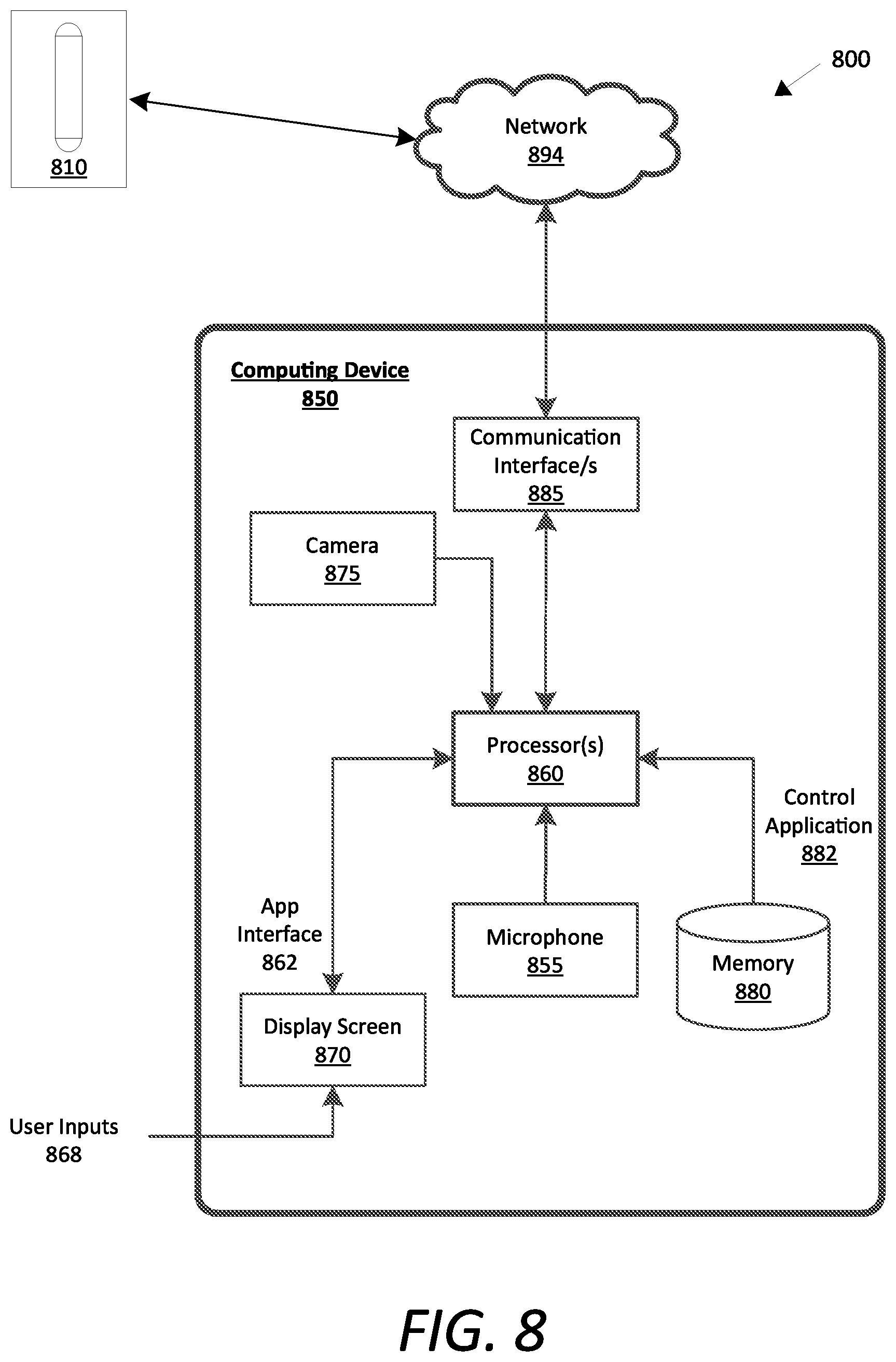 Patent US11785652 Figure 8 – Optical code provisioning for control devices