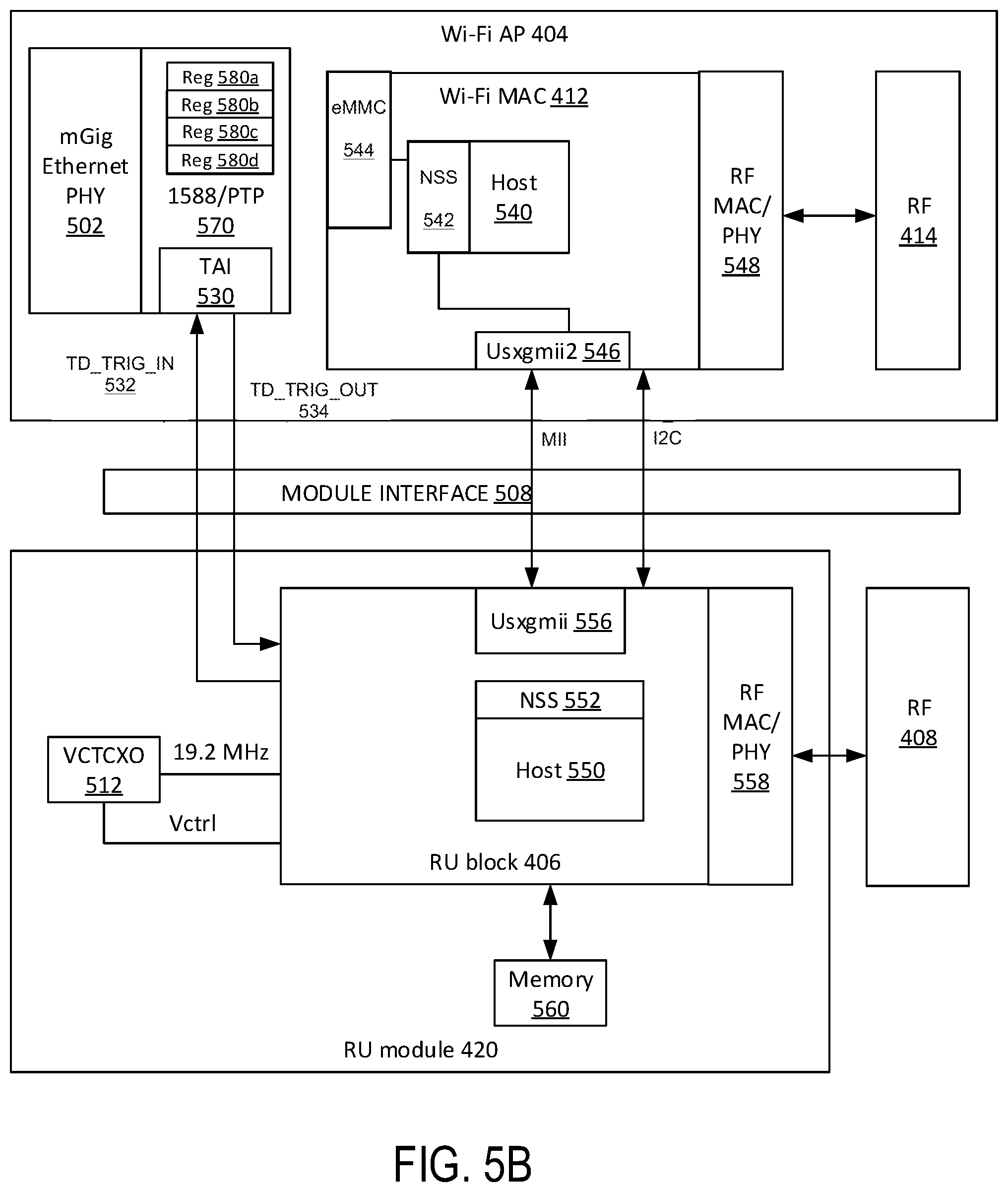 Patent US11785670 Figure 7 – Integration of a Wi-Fi access point with a cellular radio unit
