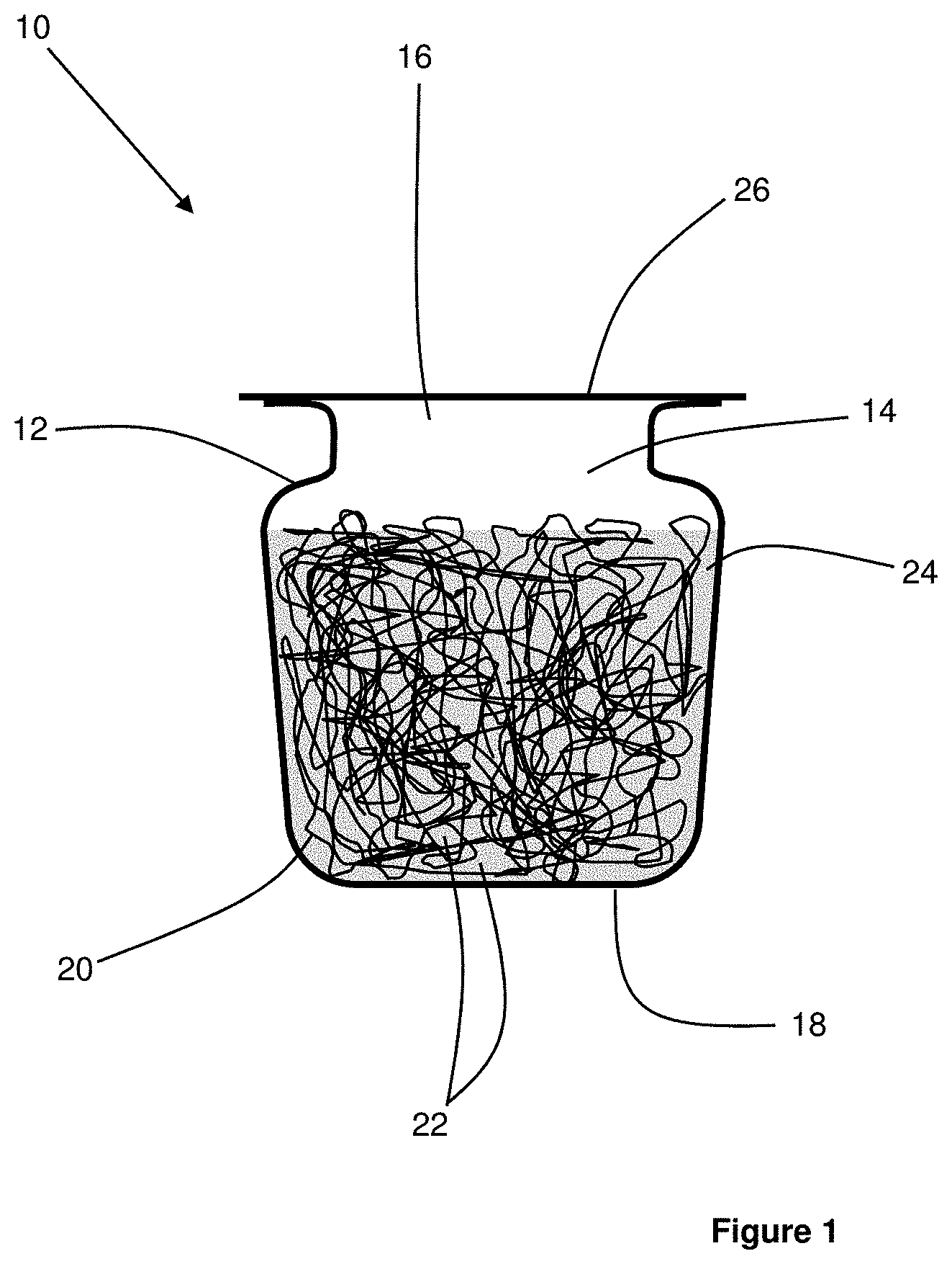 Patent US11785677 Figure 1 – Cartridge having a susceptor material