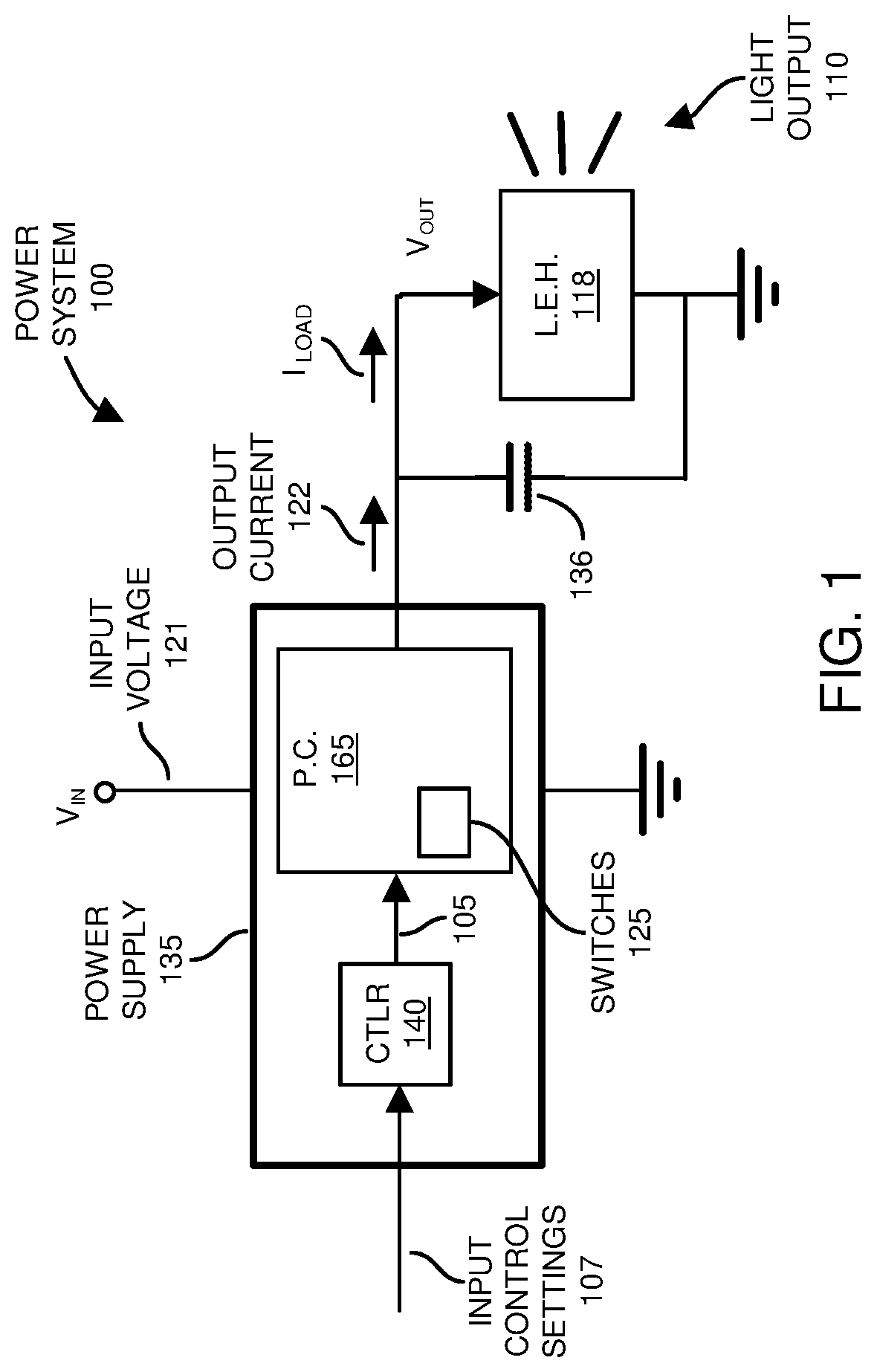 Patent US11785687 Figure 1 – Power converter and synchronous-asynchronous mode control