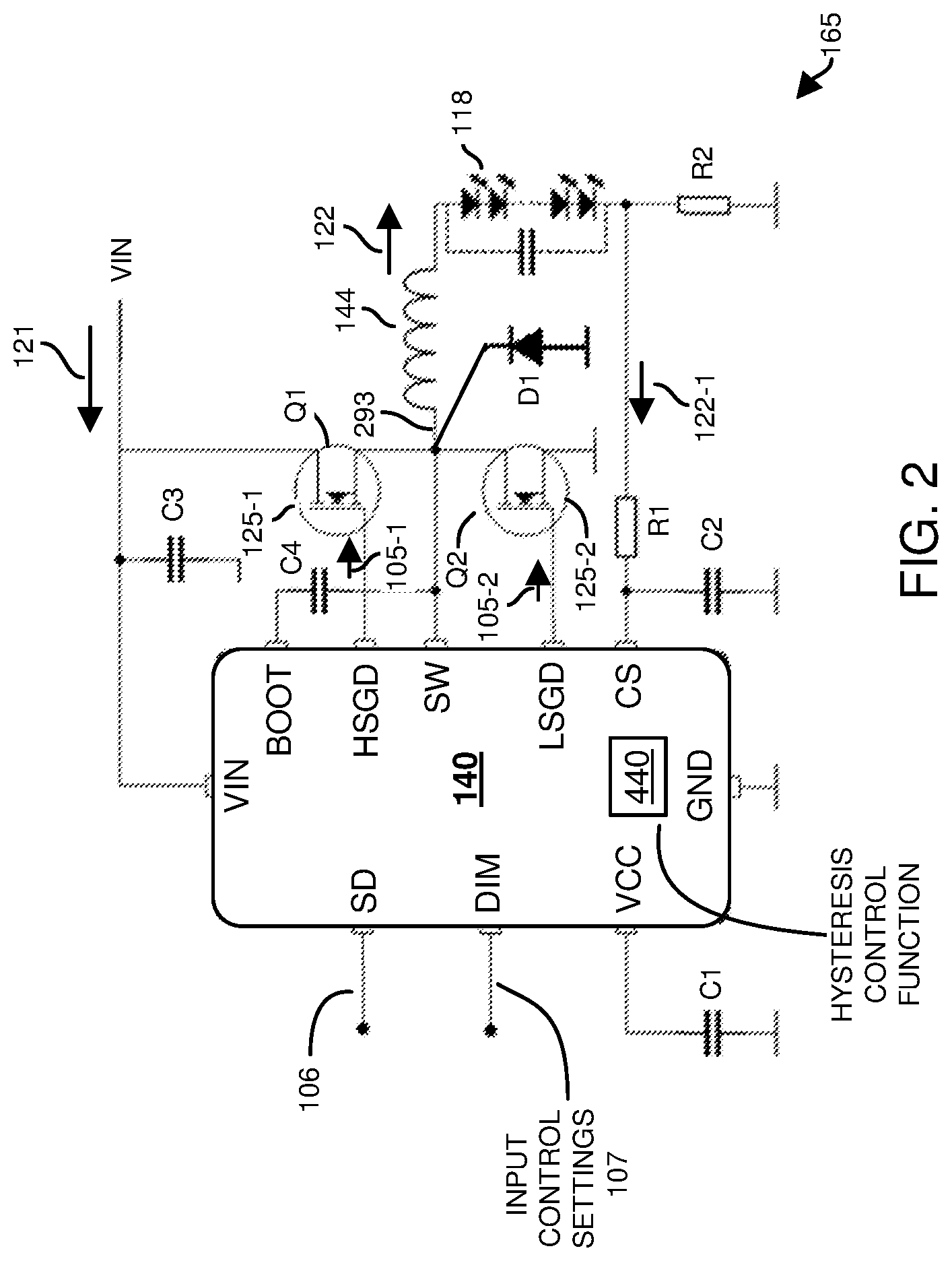 Patent US11785687 Figure 2 – Power converter and synchronous-asynchronous mode control