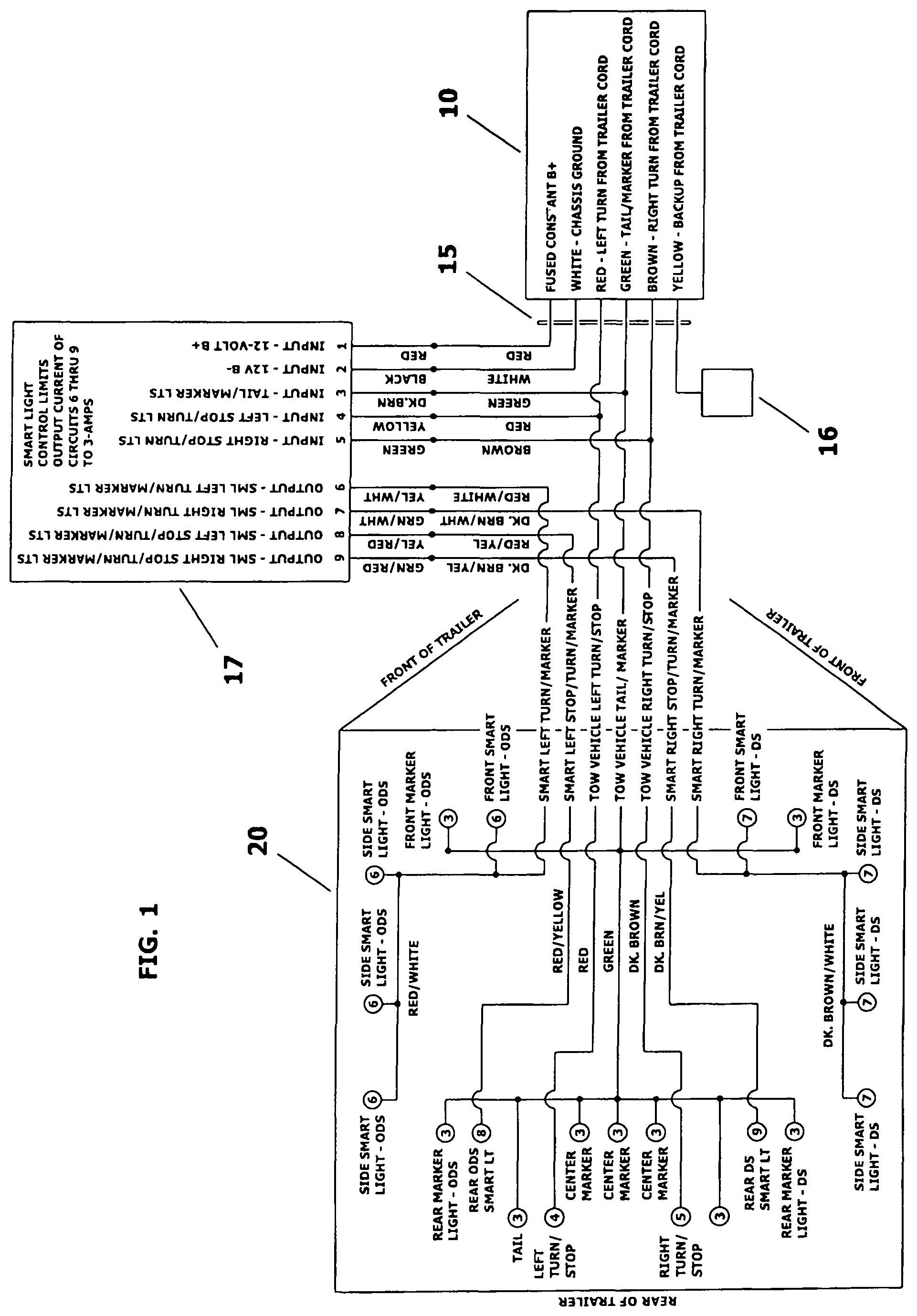 Patent US11785692 Figure 1 – Supplemental exterior lighting system for recreational vehicles