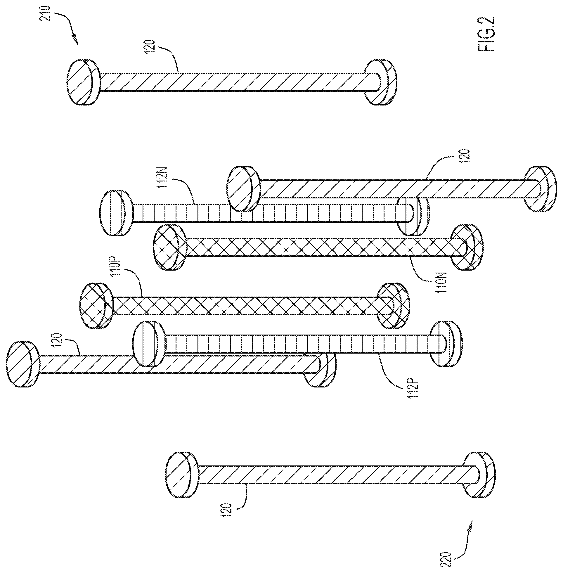 Patent US11785706 Figure 2 – Interlaced crosstalk controlled traces, vias, and capacitors