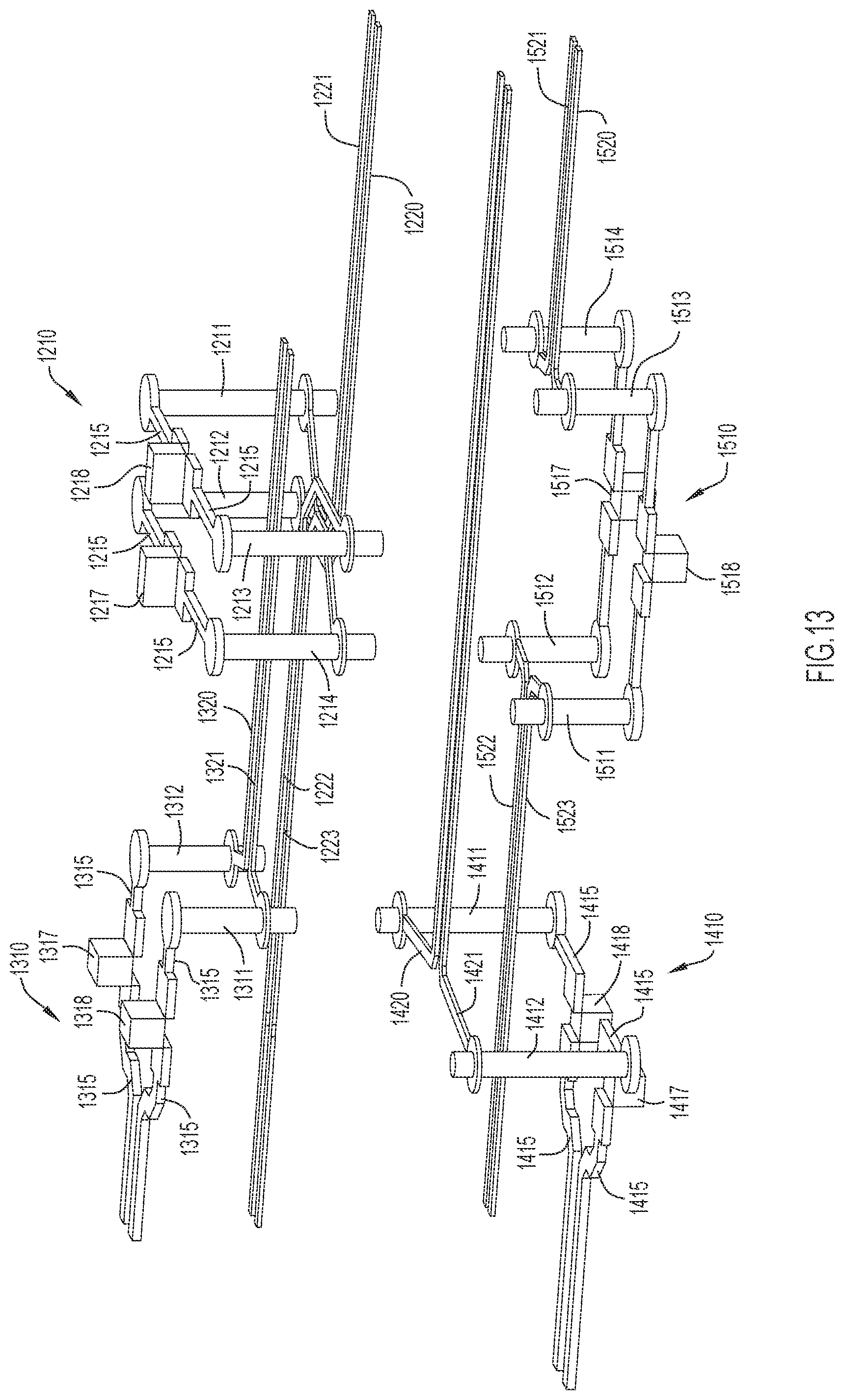 Patent US11785706 Figure 14 – Interlaced crosstalk controlled traces, vias, and capacitors