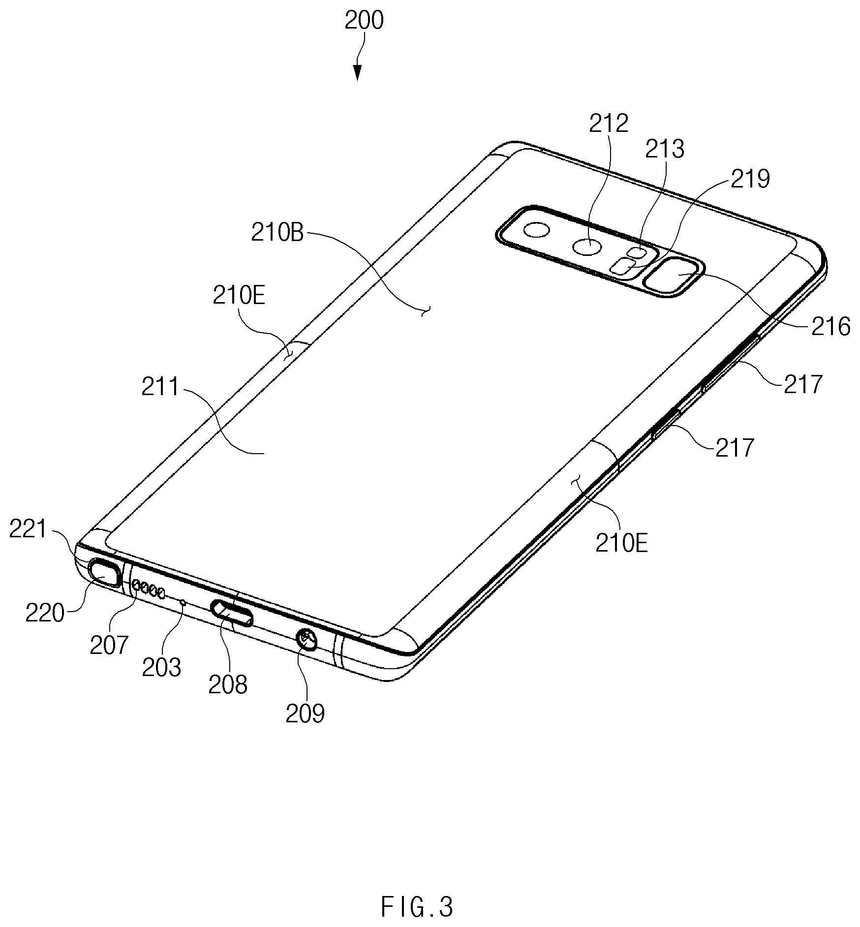Patent US11785709 Figure 3 – Antenna module and electronic device including 1HE same