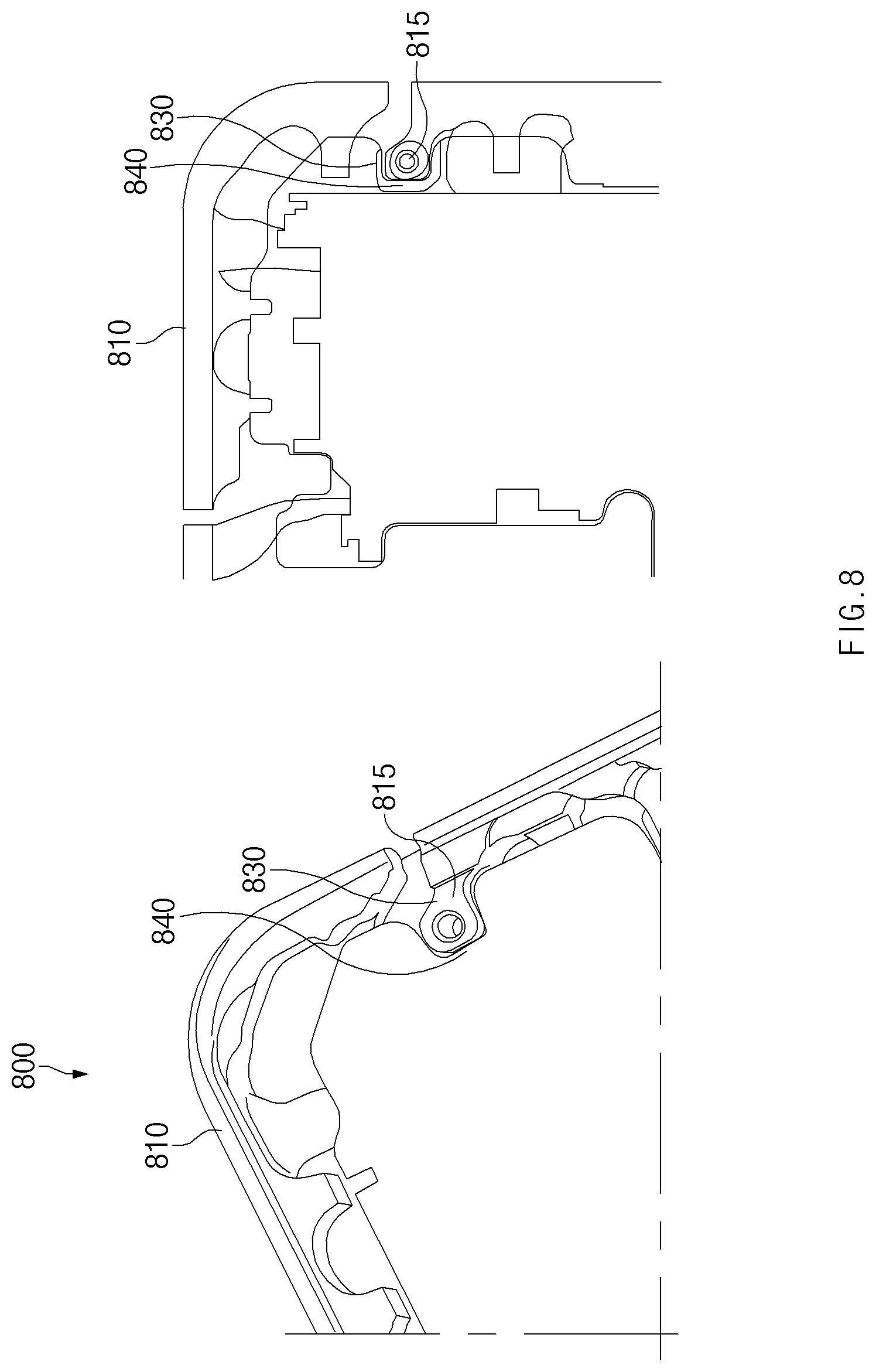 Patent US11785709 Figure 8 – Antenna module and electronic device including 1HE same