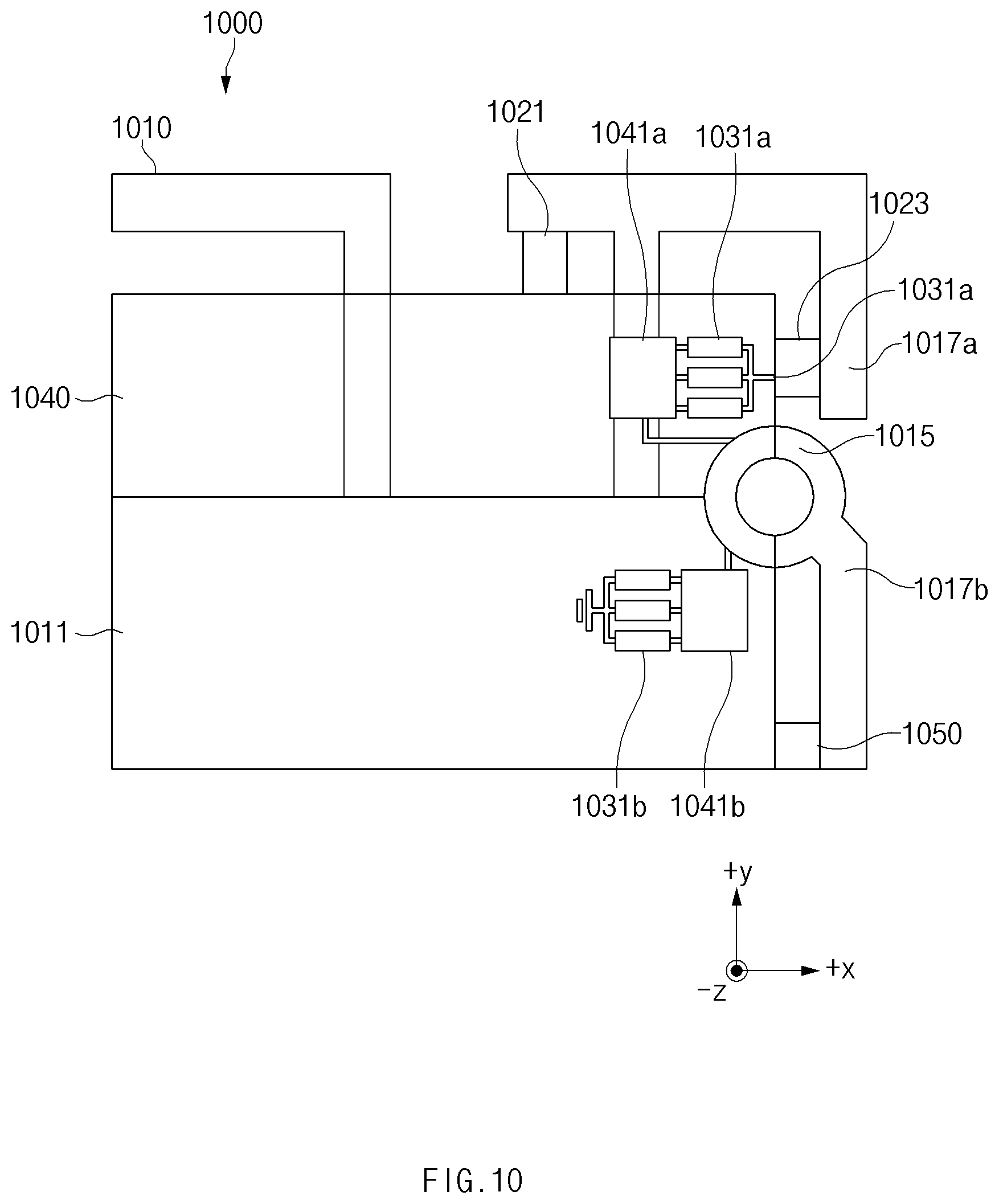 Patent US11785709 Figure 10 – Antenna module and electronic device including 1HE same