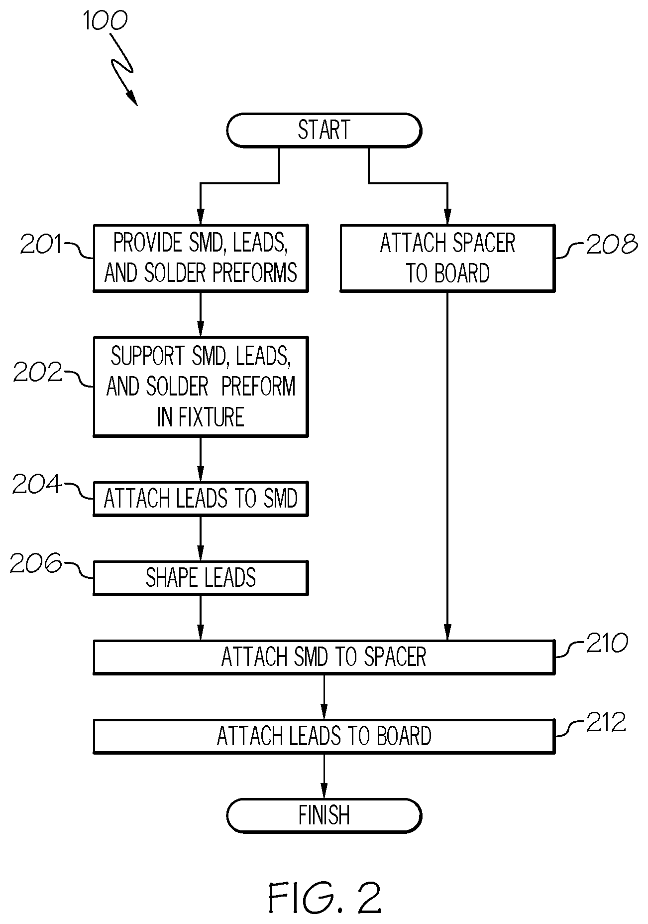 Patent US11785711 Figure 2 – Circuit board assembly with electronic surface mount device and mount arrangement for thermal protection