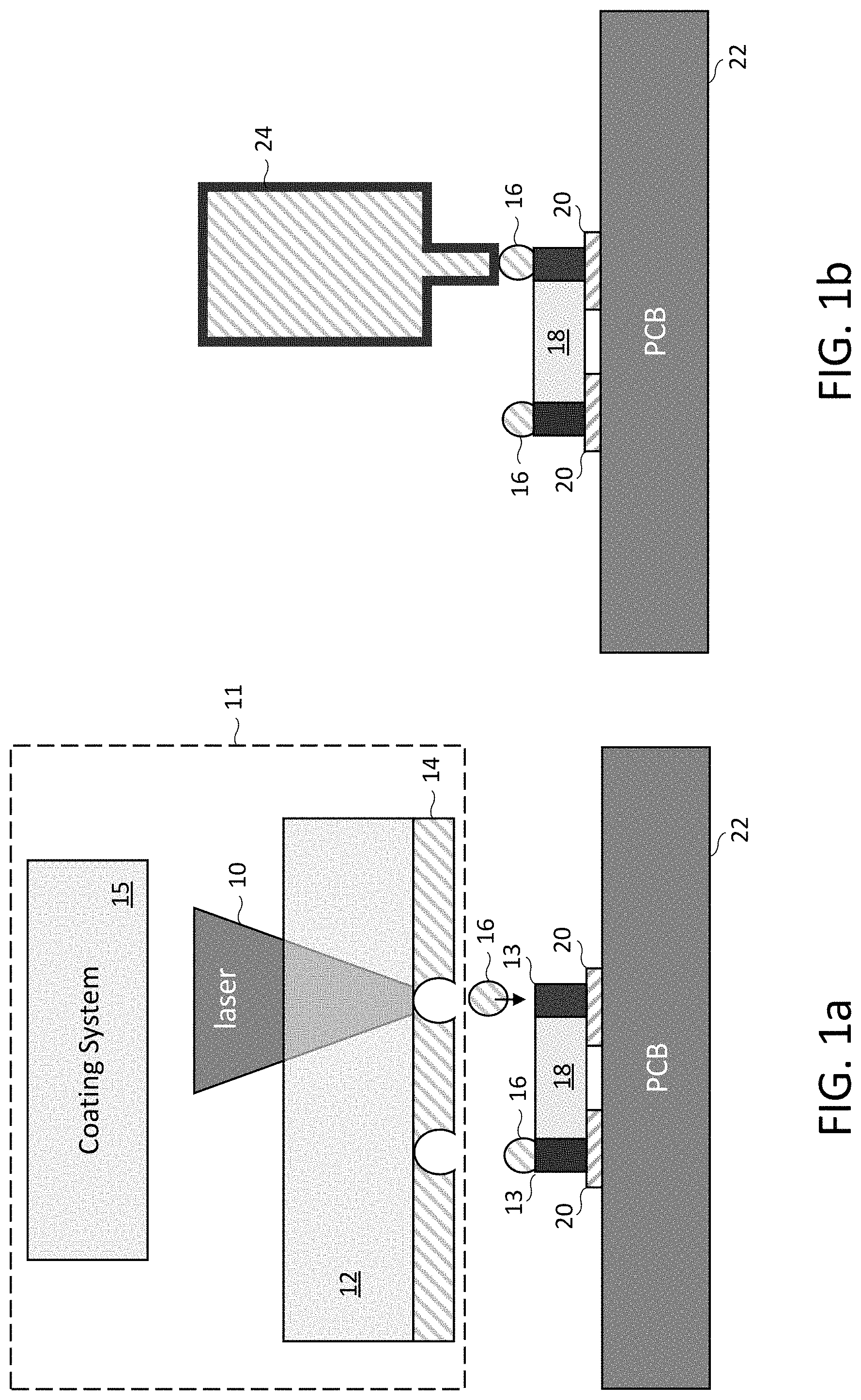 Patent US11785722 Figure 1 – Systems for printing conformal materials on component edges at high resolution