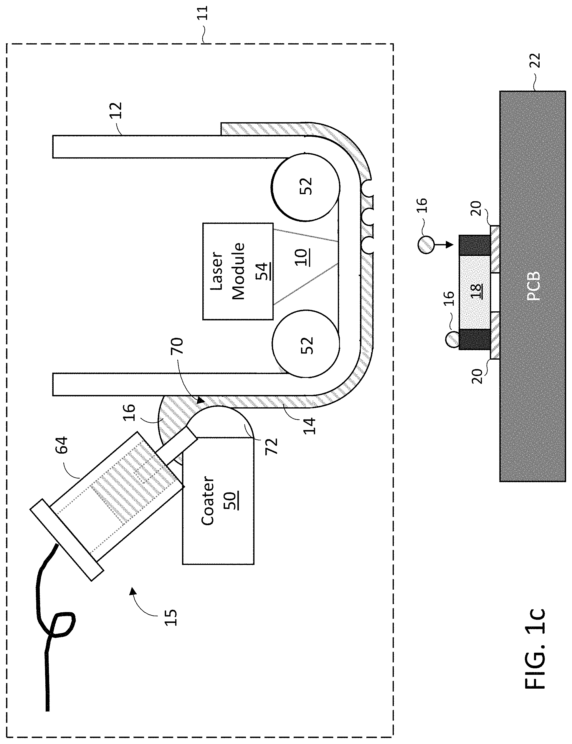 Patent US11785722 Figure 2 – Systems for printing conformal materials on component edges at high resolution