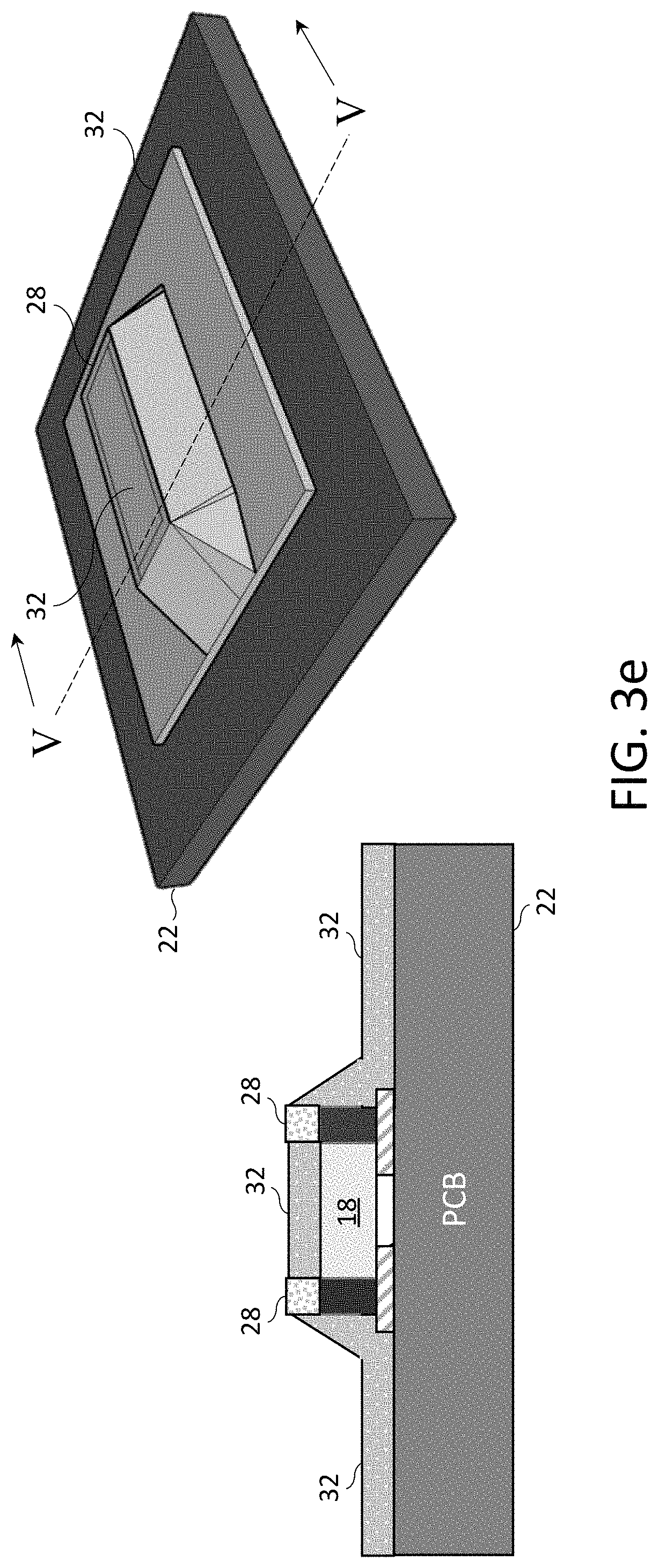 Patent US11785722 Figure 8 – Systems for printing conformal materials on component edges at high resolution