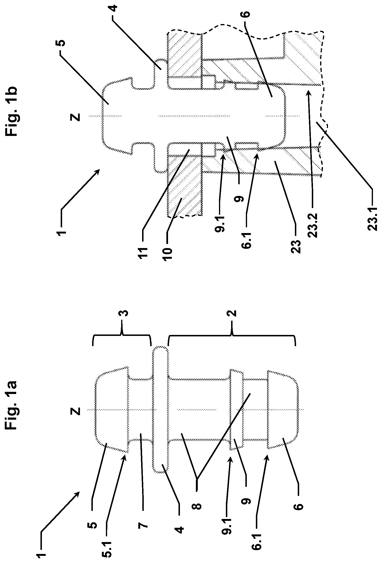 Patent US11785727 Figure 1 – Locking pin, electronics module and production method