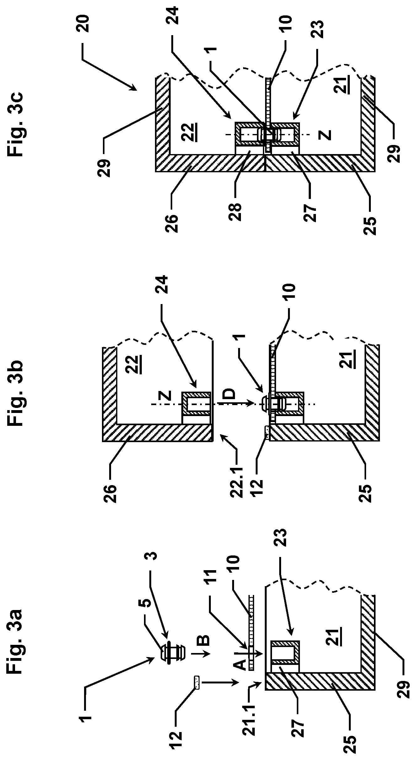 Patent US11785727 Figure 3 – Locking pin, electronics module and production method