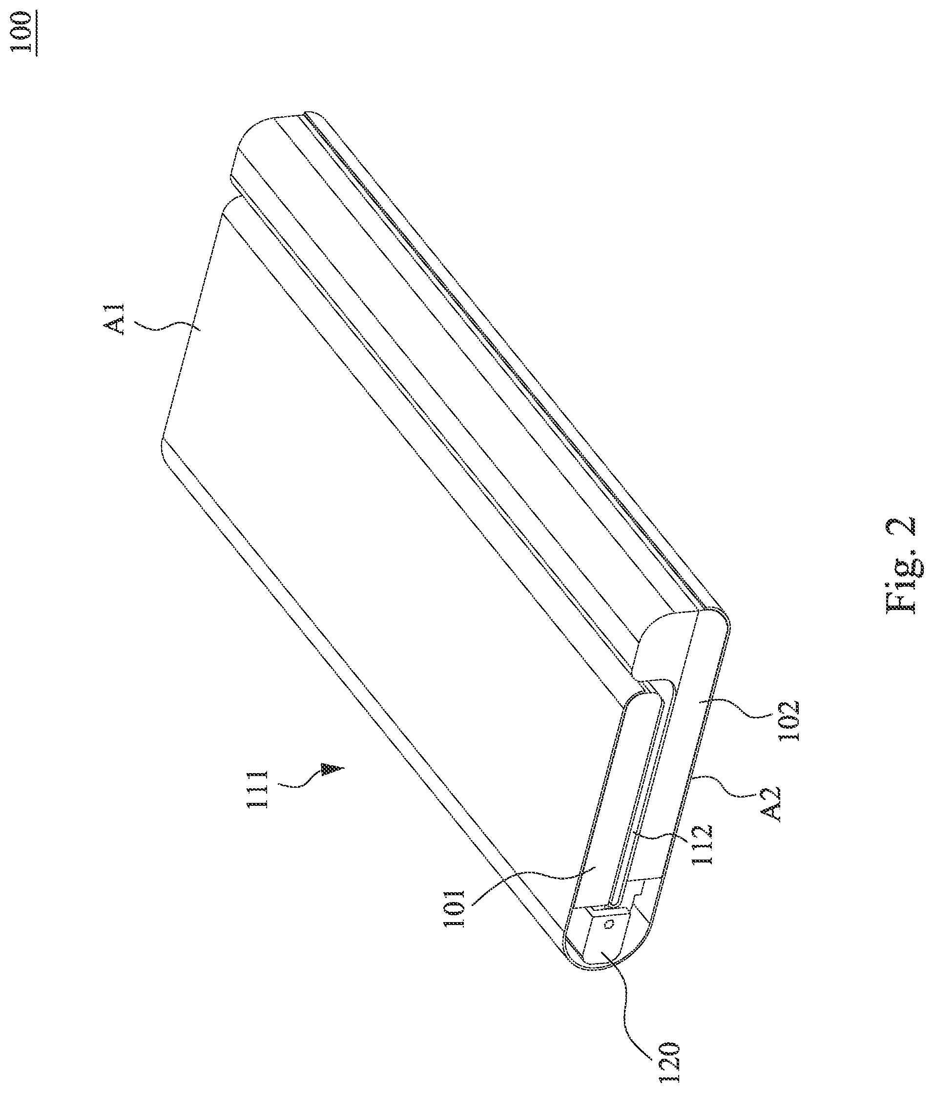 Patent US11785730 Figure 2 – Foldable electronic device including a chain and at least one elastic padding
