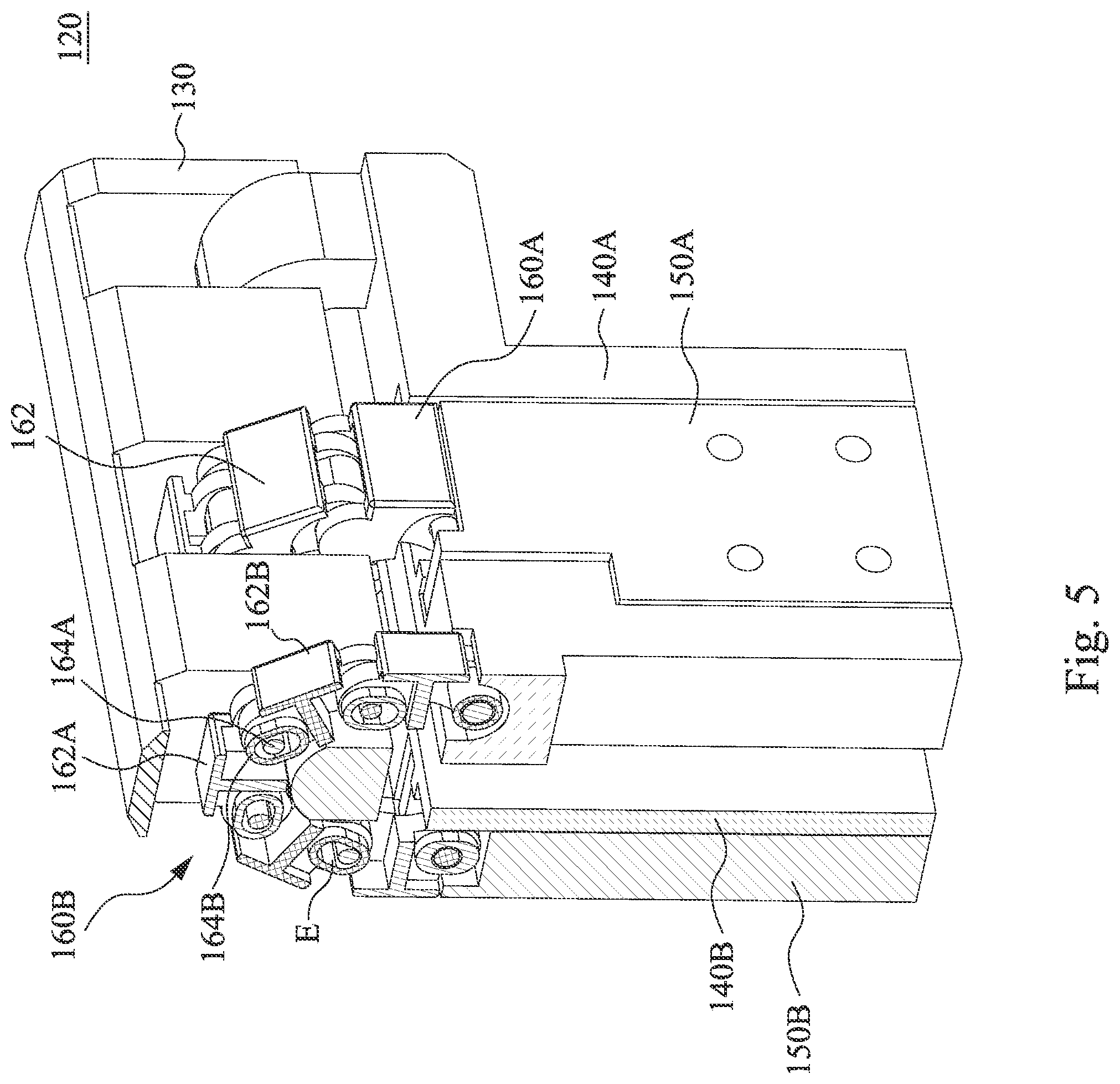 Patent US11785730 Figure 5 – Foldable electronic device including a chain and at least one elastic padding
