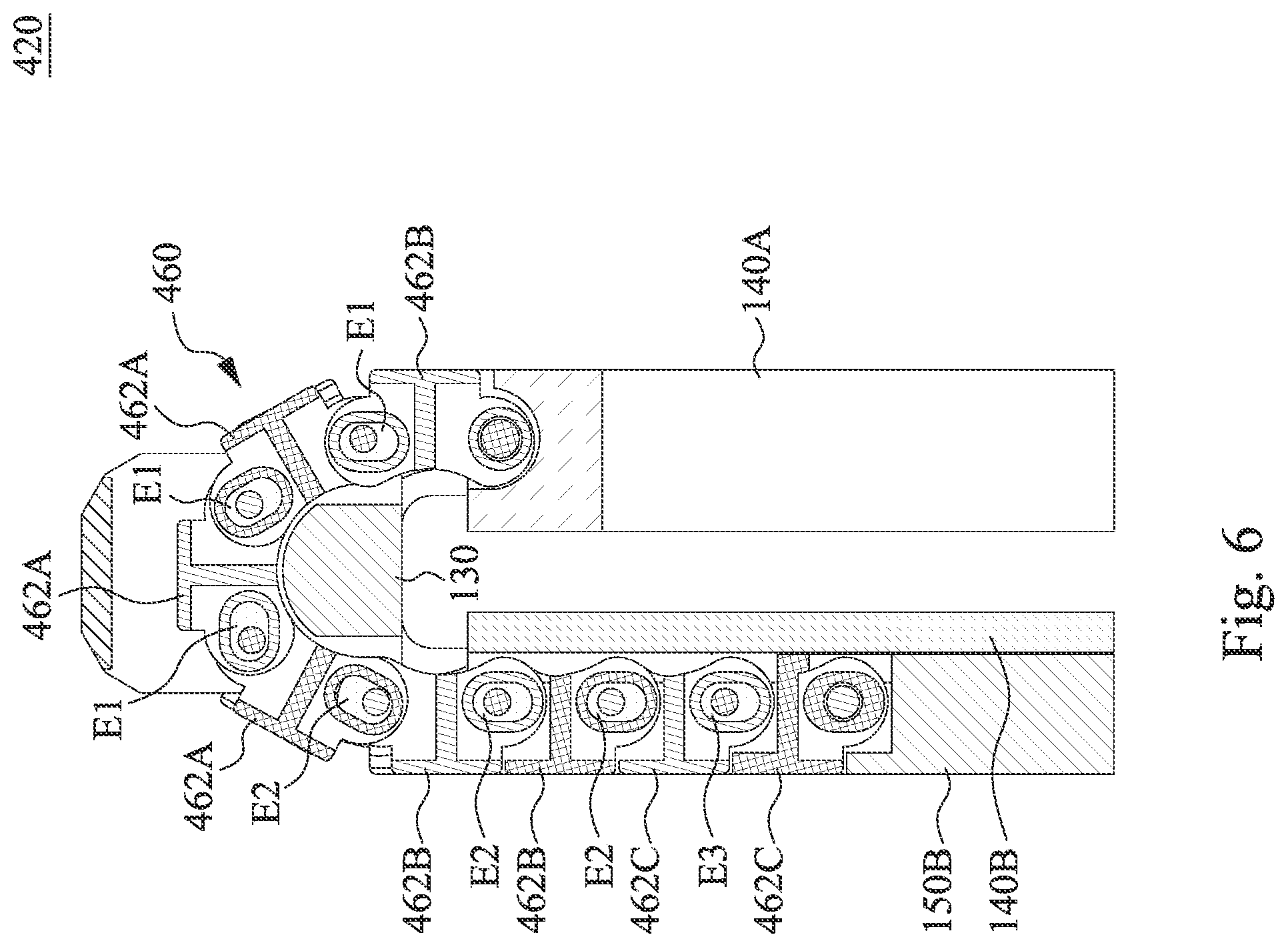 Patent US11785730 Figure 6 – Foldable electronic device including a chain and at least one elastic padding