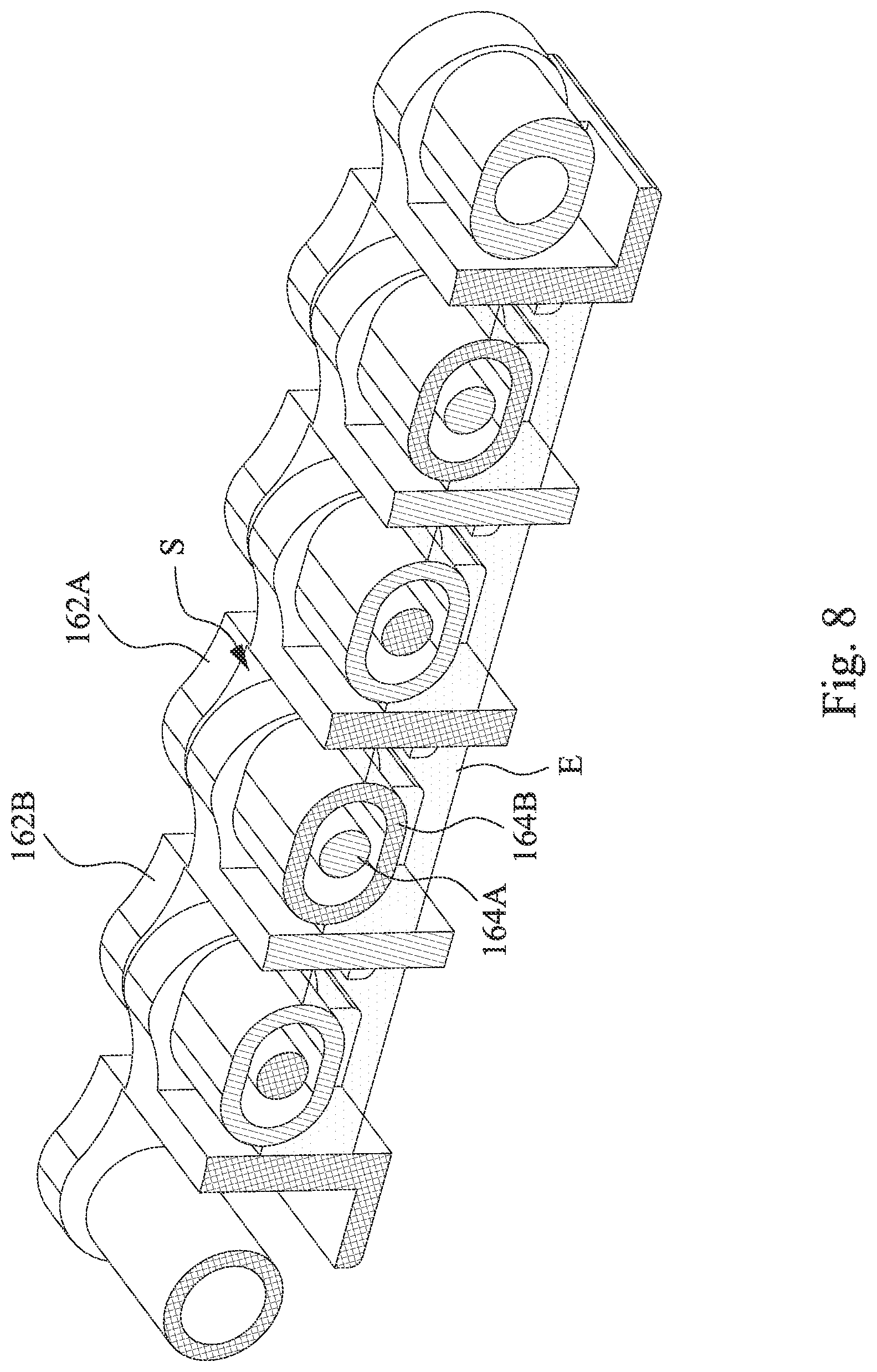 Patent US11785730 Figure 8 – Foldable electronic device including a chain and at least one elastic padding