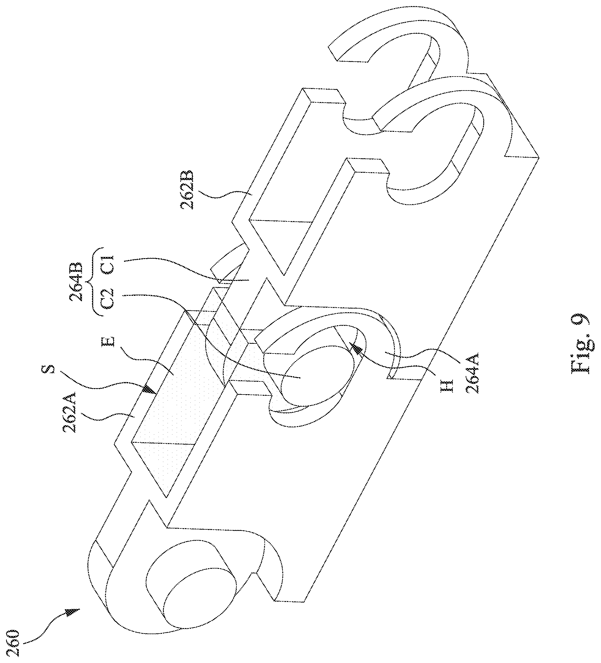 Patent US11785730 Figure 9 – Foldable electronic device including a chain and at least one elastic padding