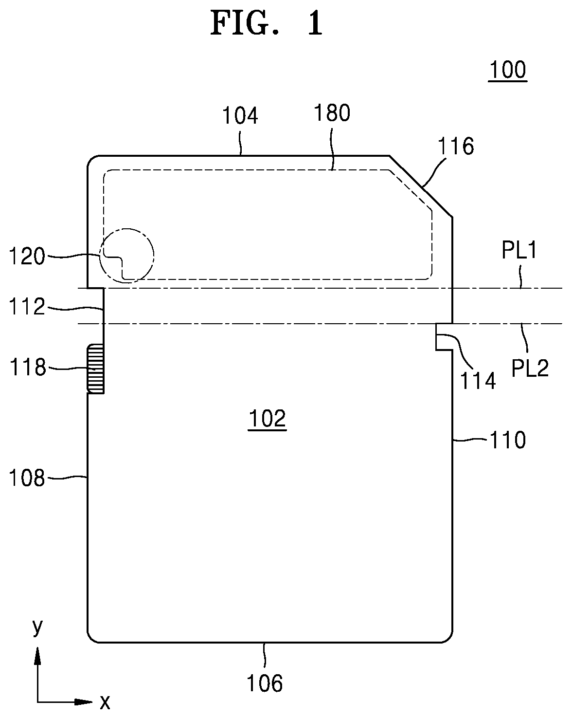 Patent US11785732 — Memory card — Figure 1