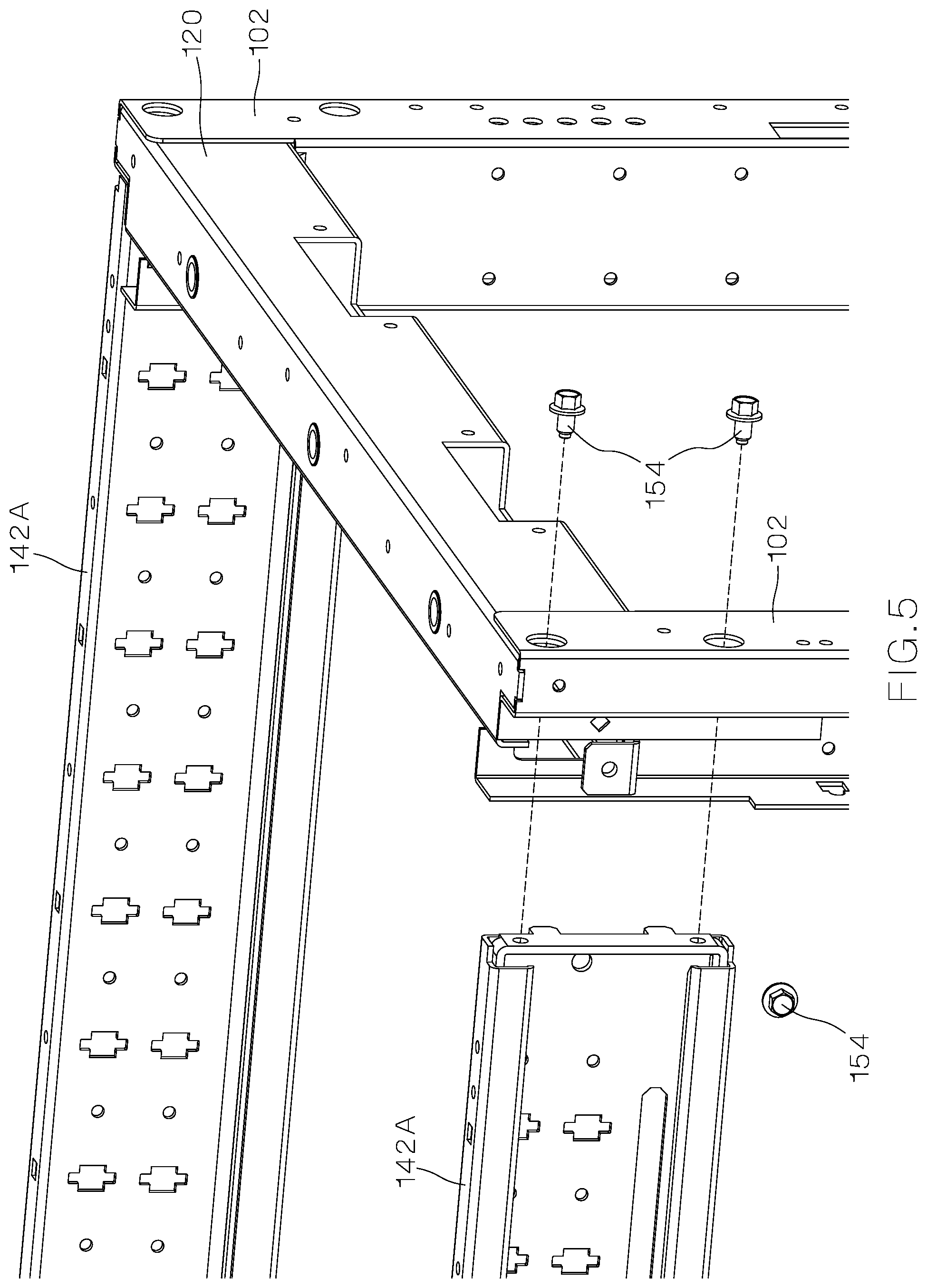 Patent US11785734 Figure 5 – Data center cabinet and top caps for a data center cabinet