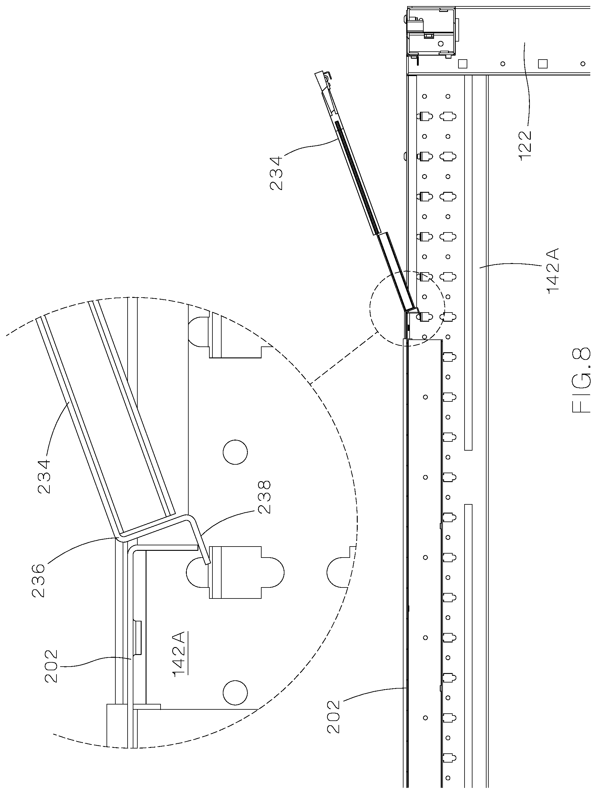 Patent US11785734 Figure 8 – Data center cabinet and top caps for a data center cabinet