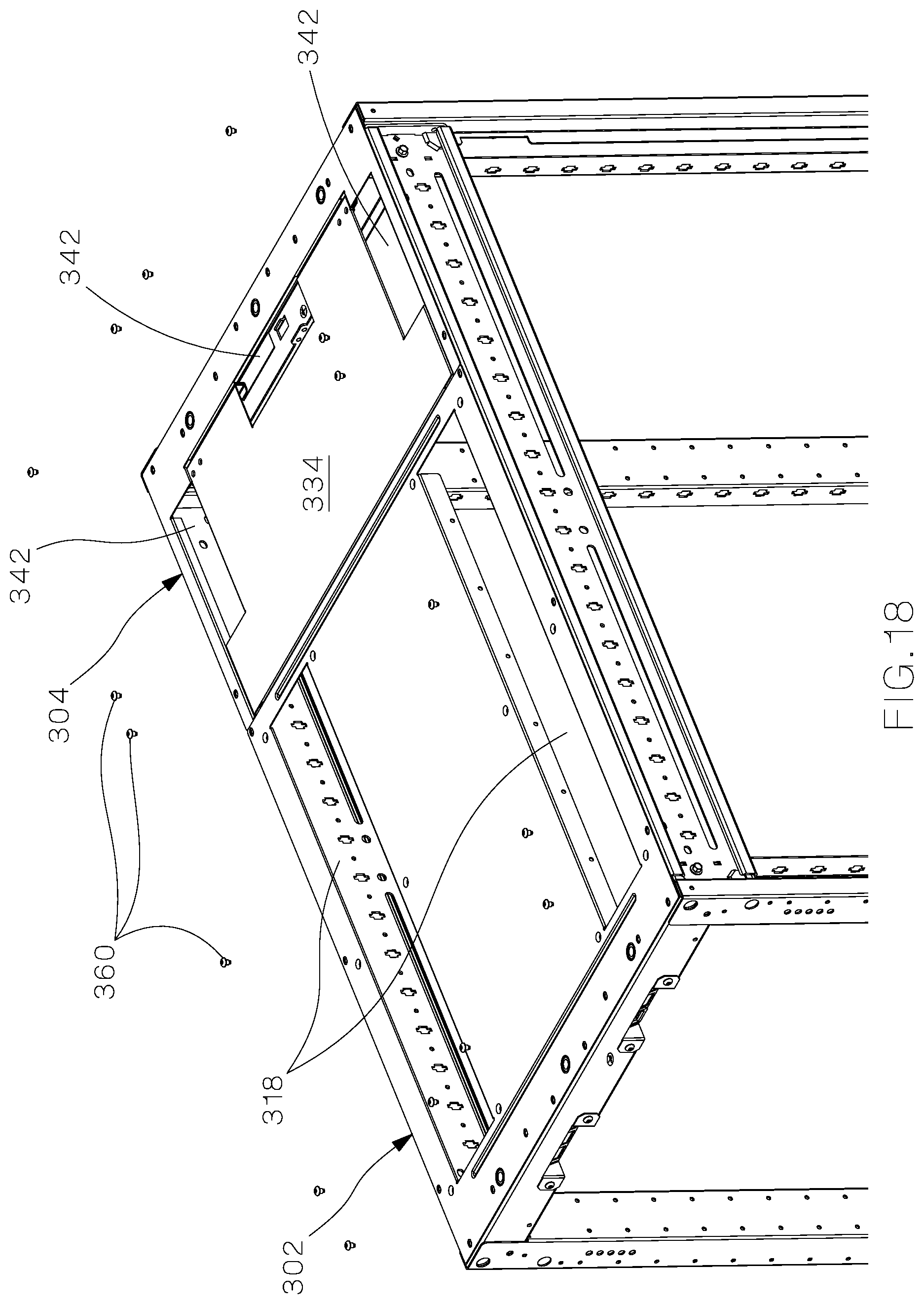 Patent US11785734 Figure 18 – Data center cabinet and top caps for a data center cabinet