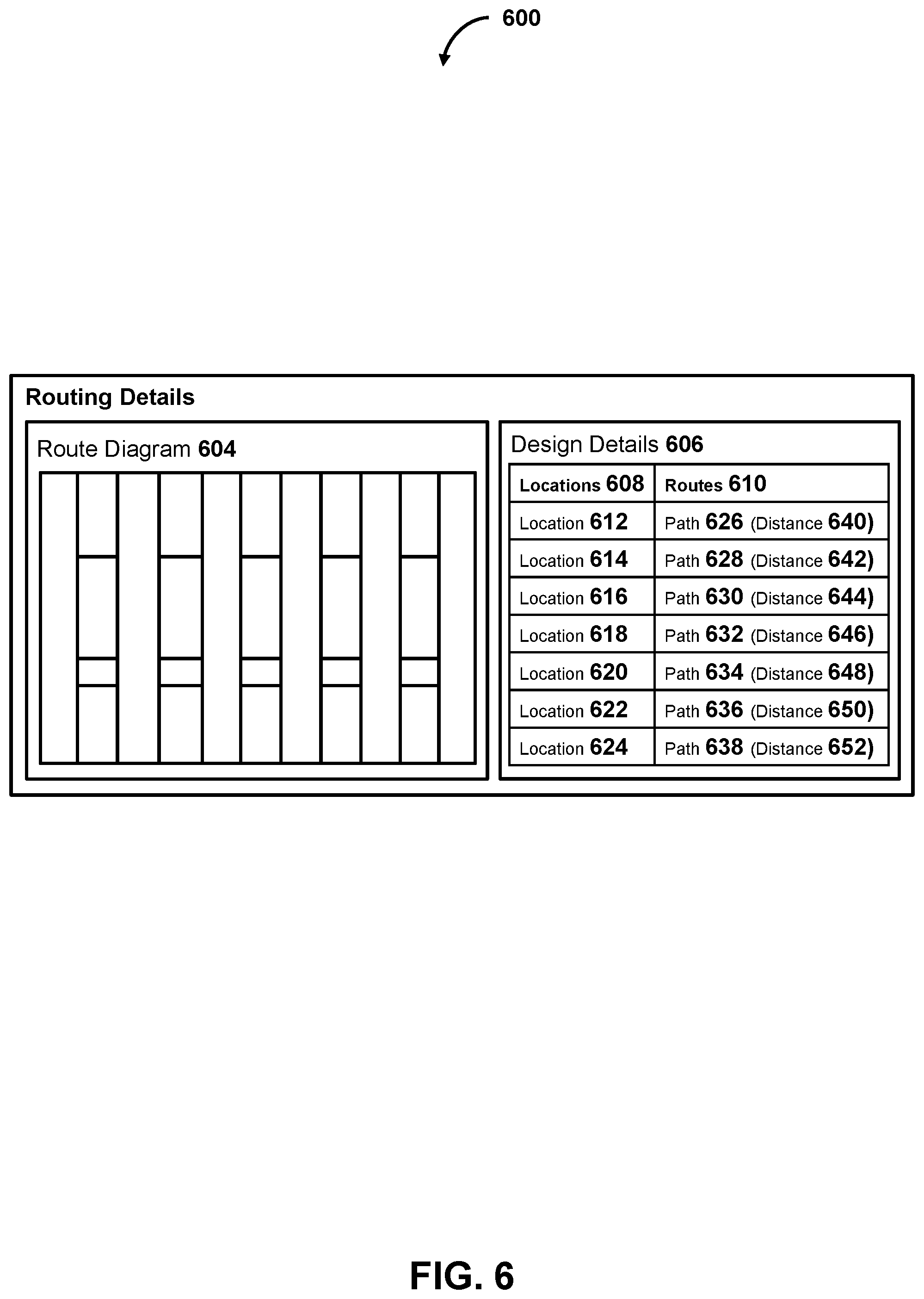 Patent US11785735 Figure 6 – Intelligent cable patching of racks to facilitate cable installation