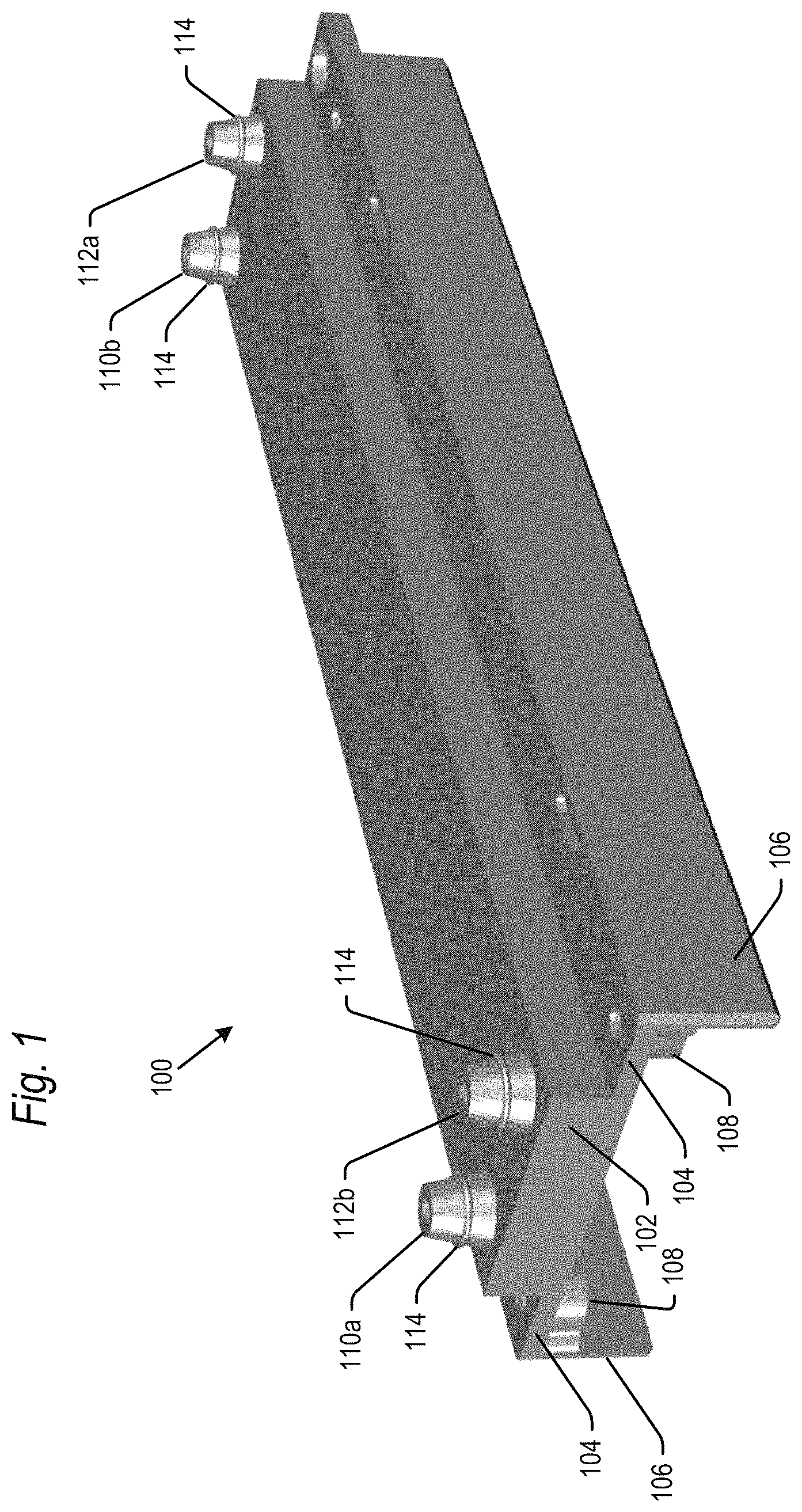 Patent US11785742 Figure 1 – Microchannel heat sink for datacenter solid state drives