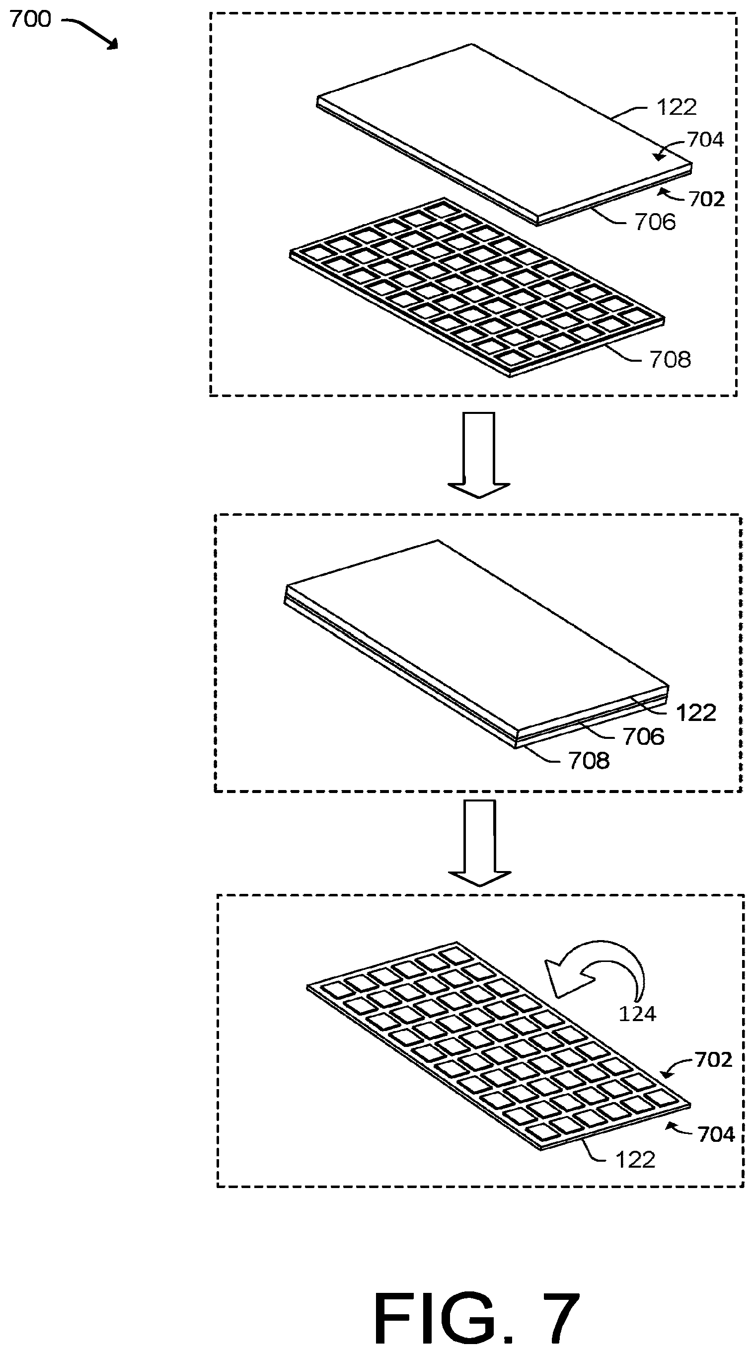 Patent US11785744 Figure 7 – Reinforced graphite heat-spreader for a housing surface of an electronic device