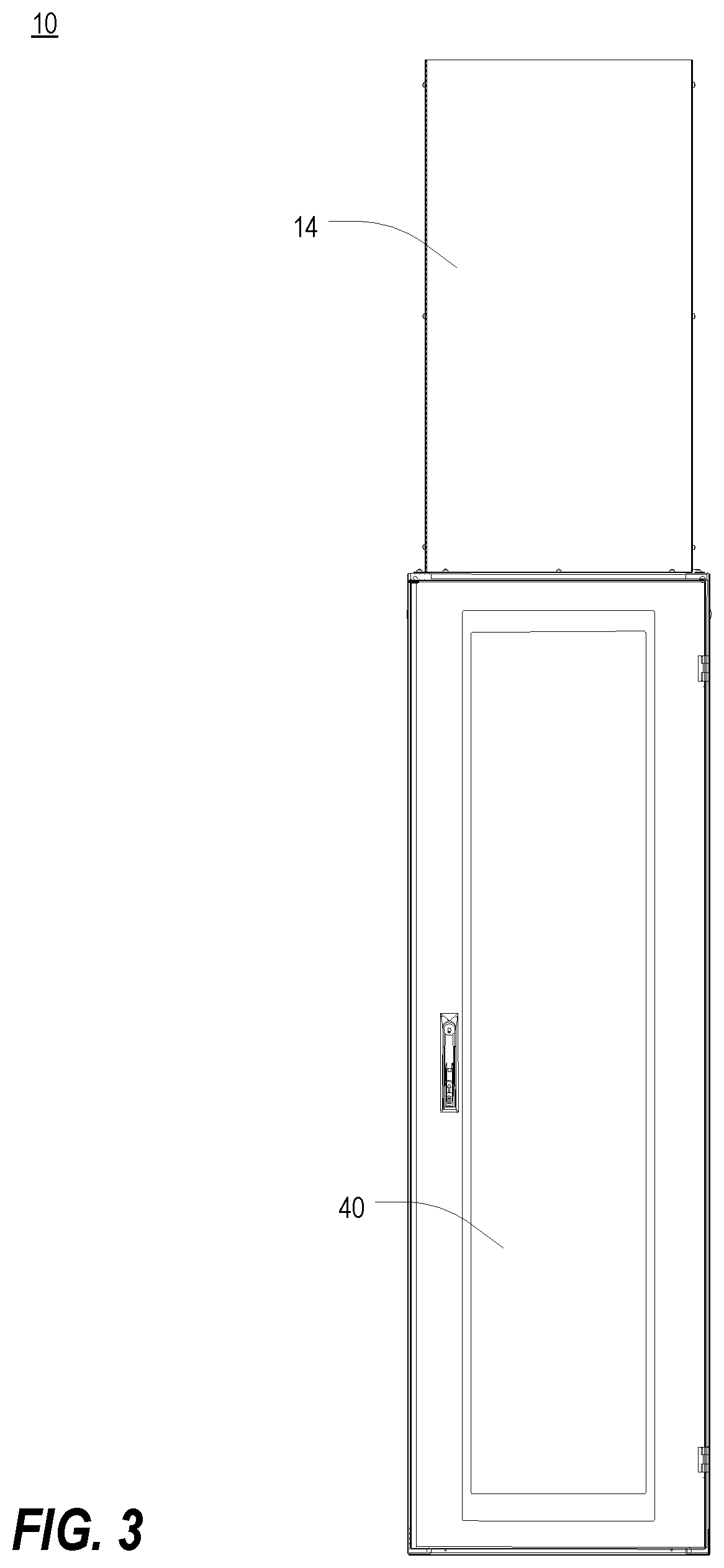 Patent US11785745 Figure 3 – Vertical exhaust duct for electronic equipment enclosure