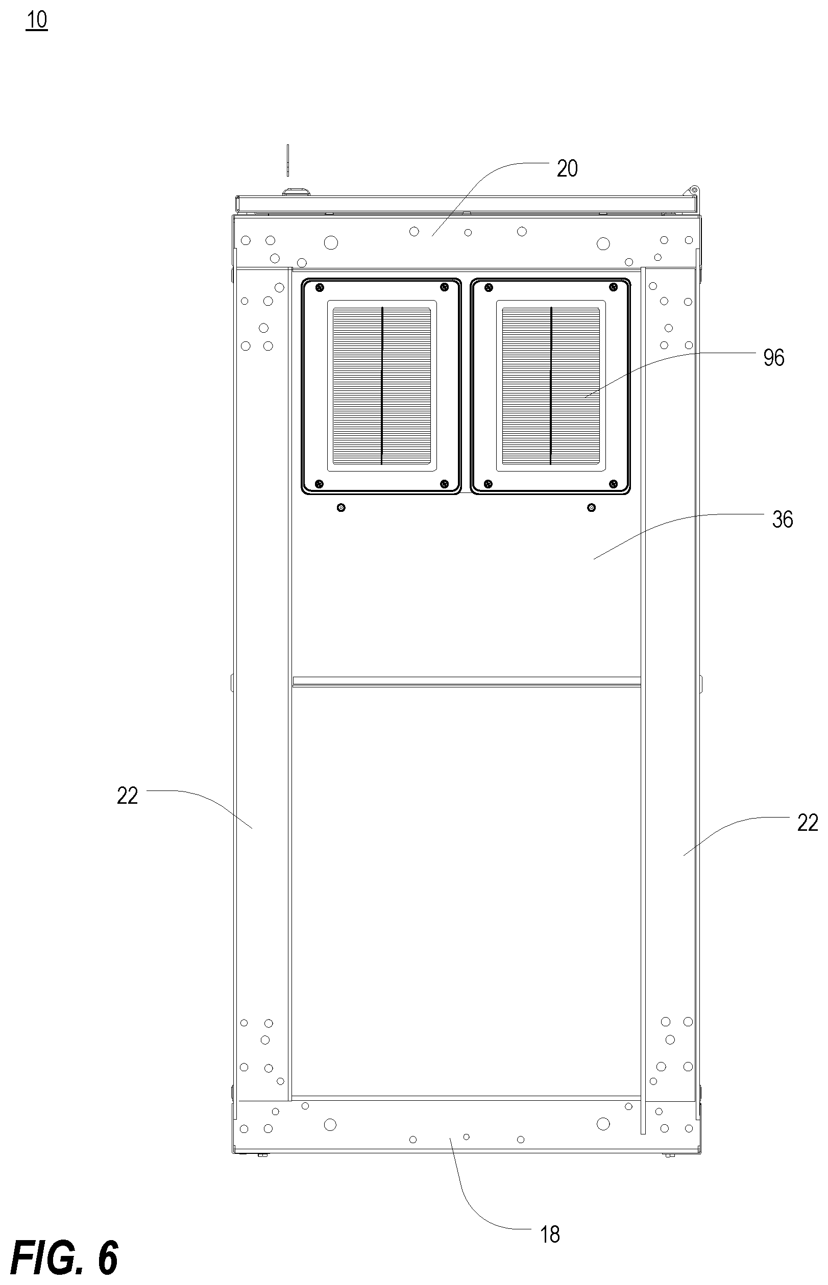 Patent US11785745 Figure 6 – Vertical exhaust duct for electronic equipment enclosure