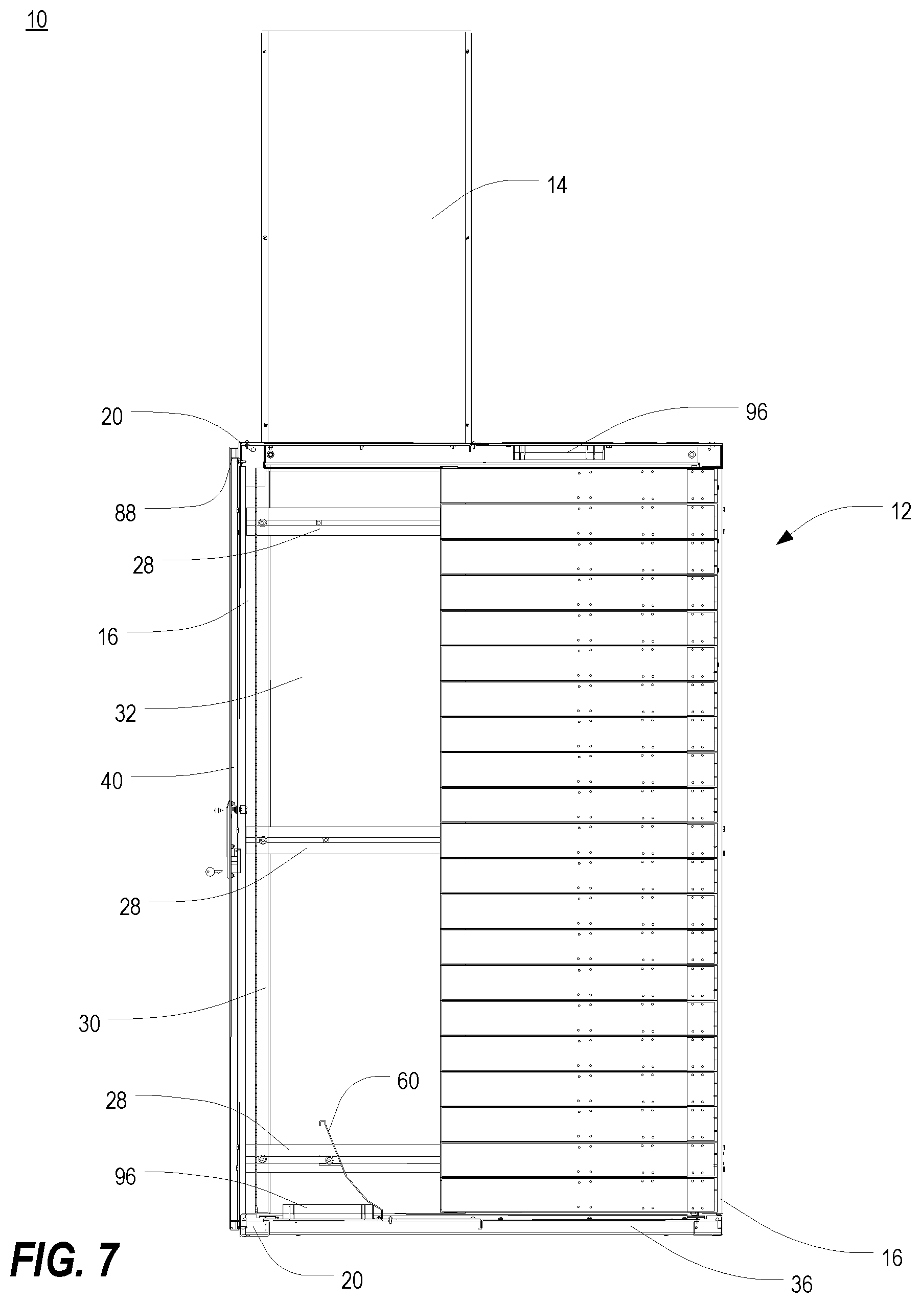 Patent US11785745 Figure 7 – Vertical exhaust duct for electronic equipment enclosure