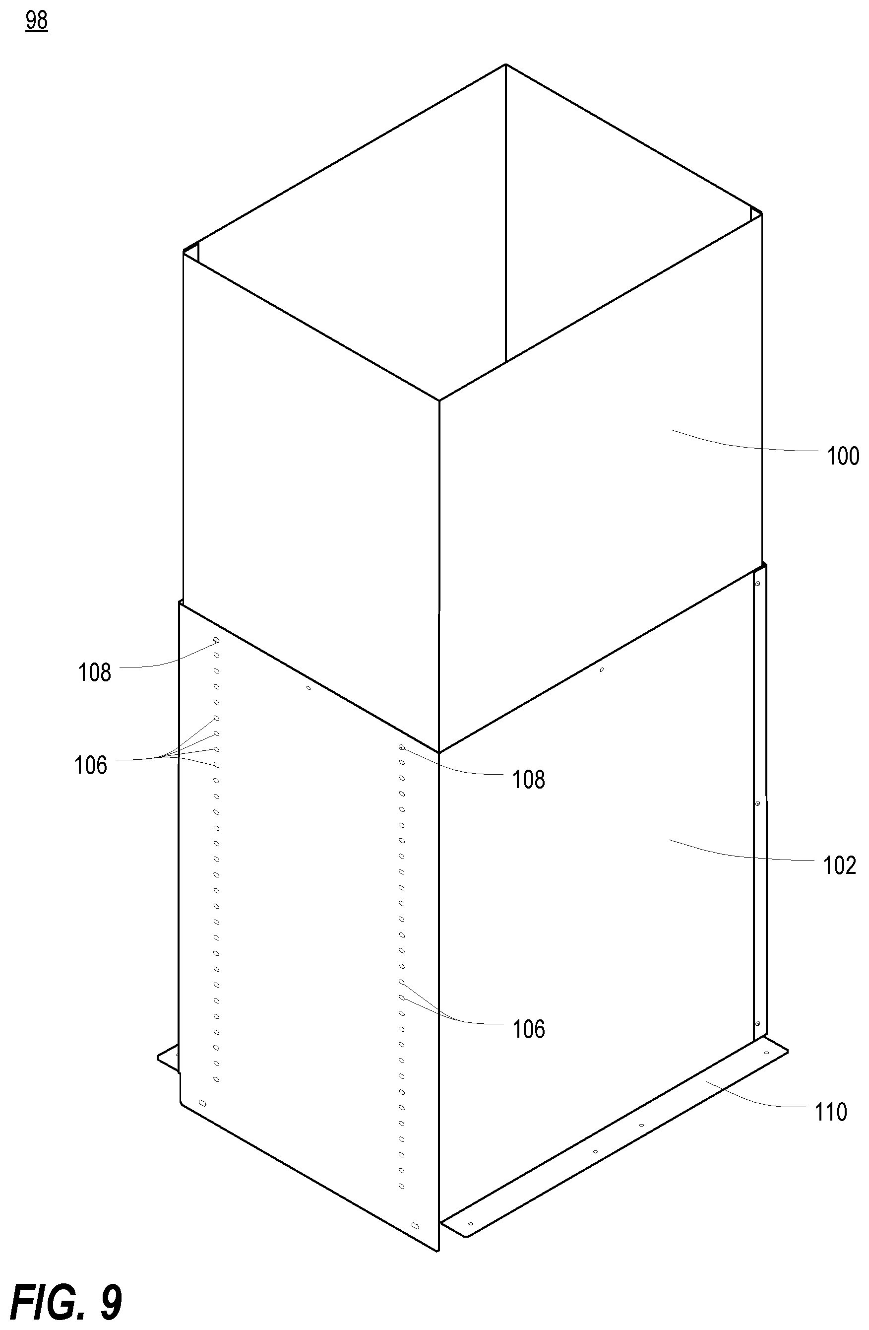 Patent US11785745 Figure 9 – Vertical exhaust duct for electronic equipment enclosure