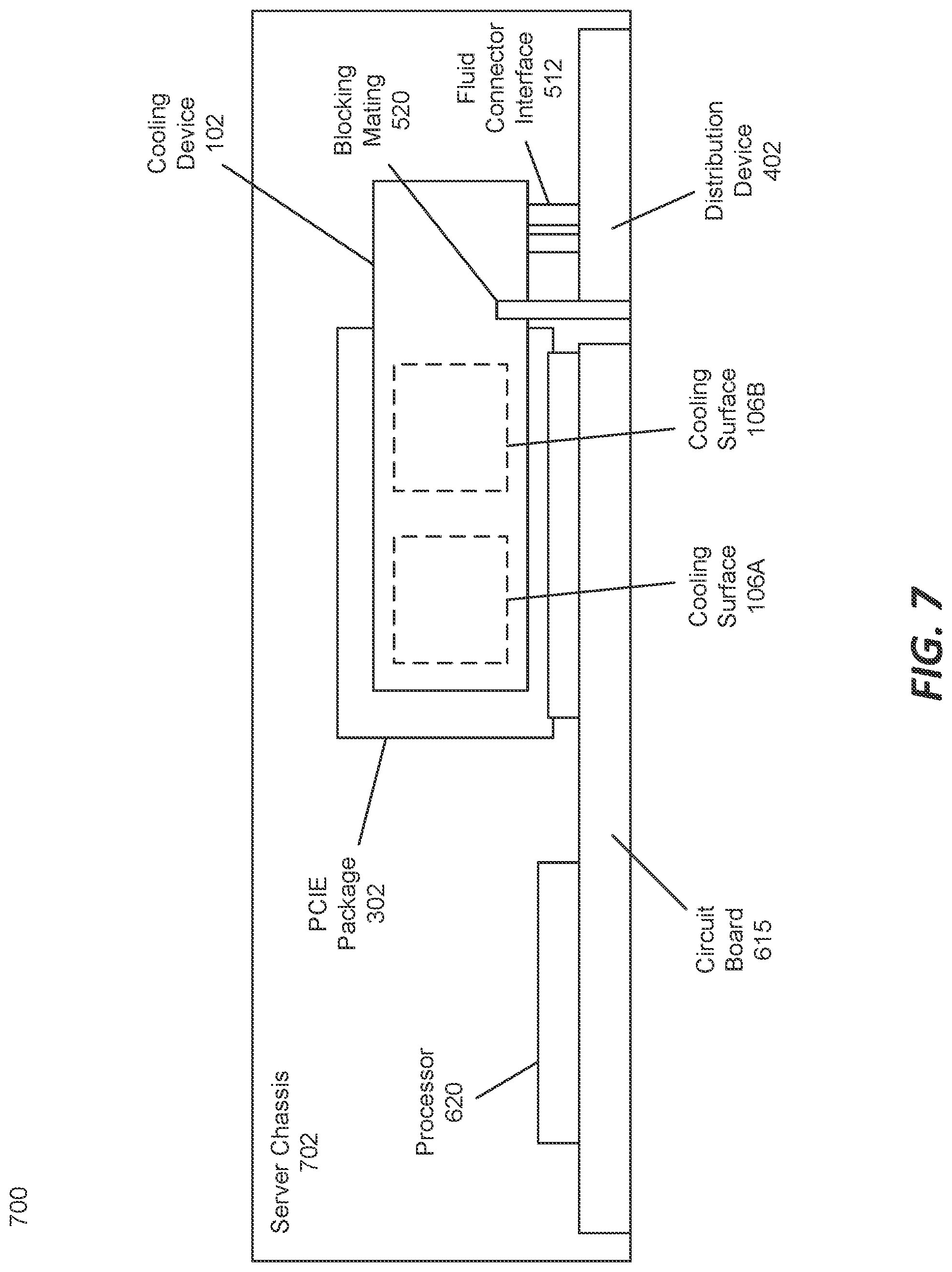 Patent US11785746 Figure 7 – Server design with high reliability cooling hardware