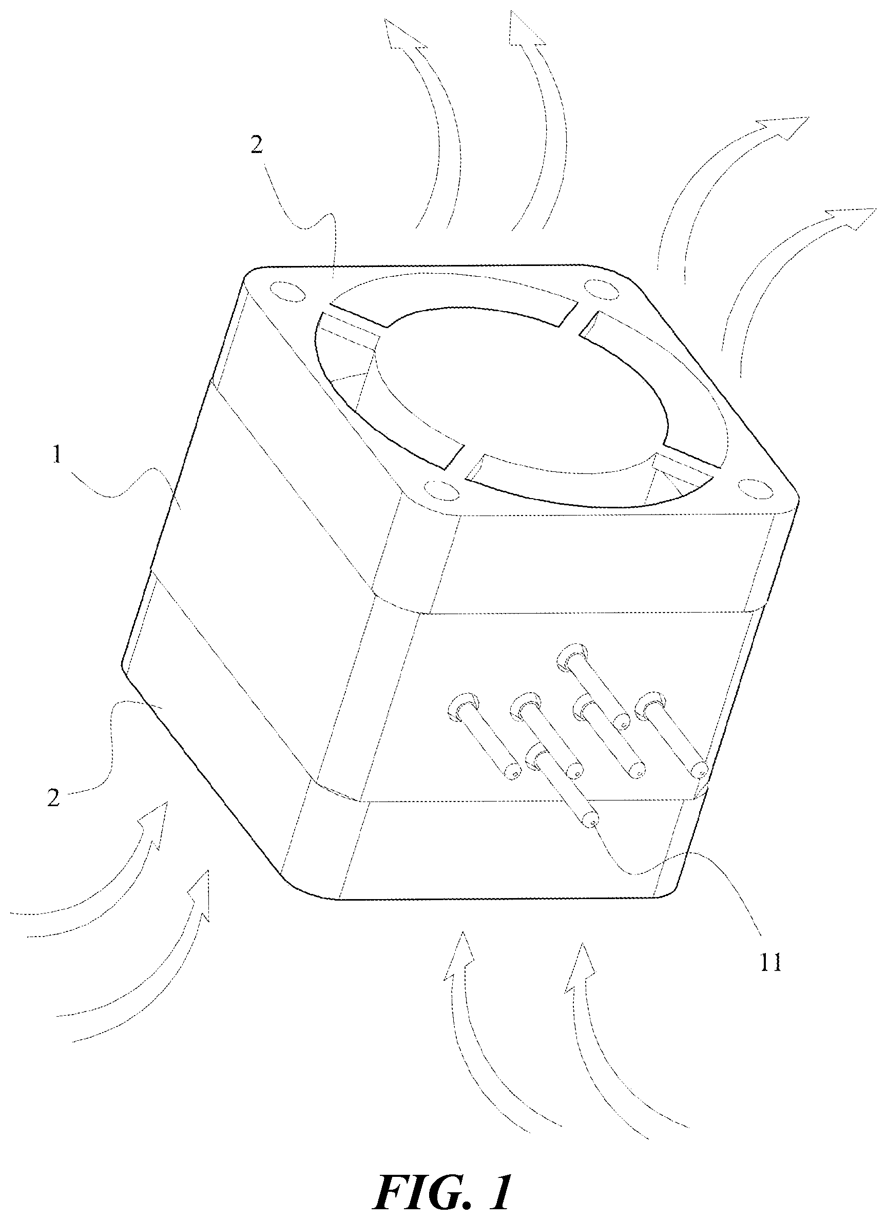 Patent US11785751 Figure 1 – Adapter with heat dissipation layer